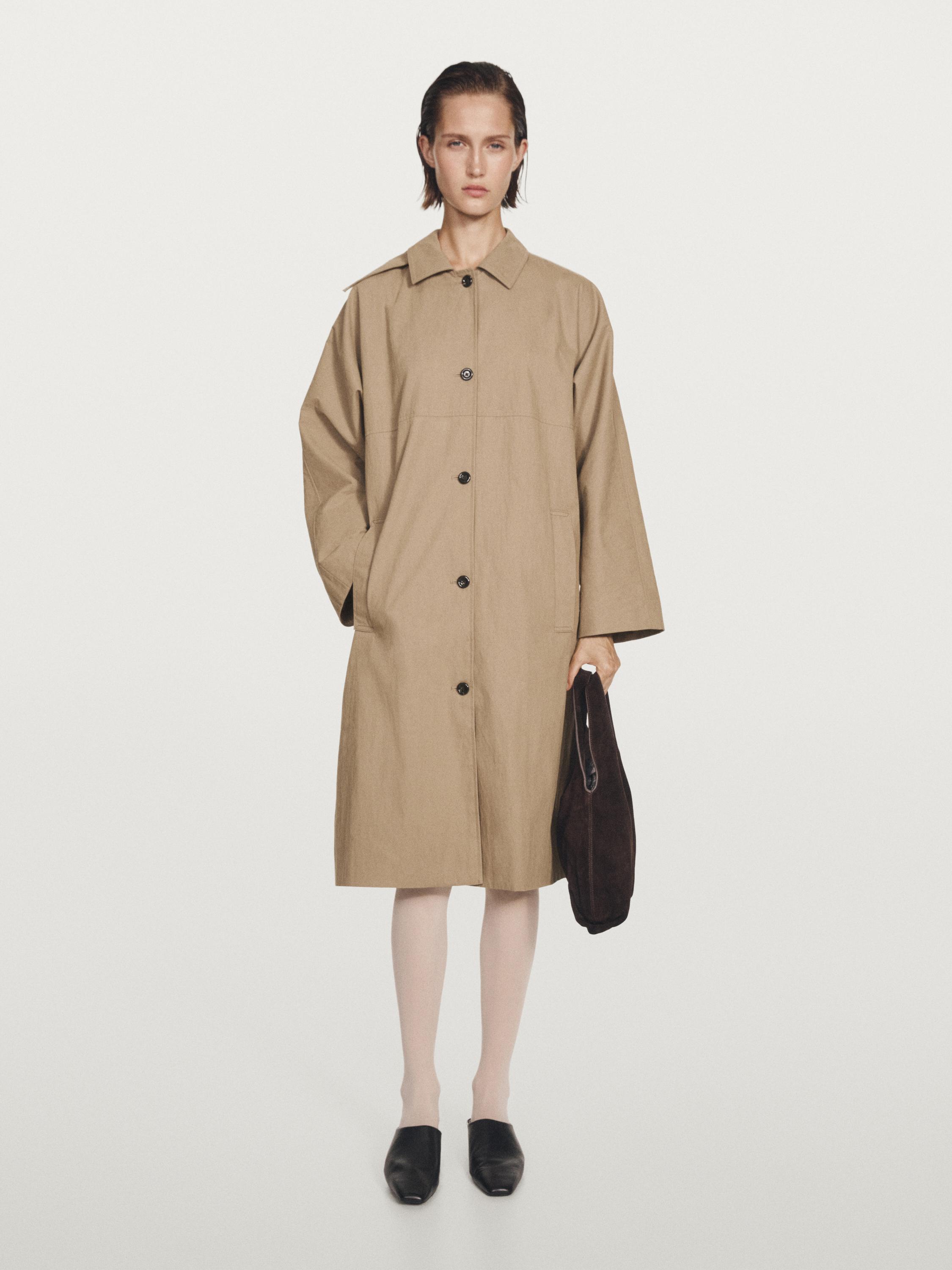 Cotton blend trench coat