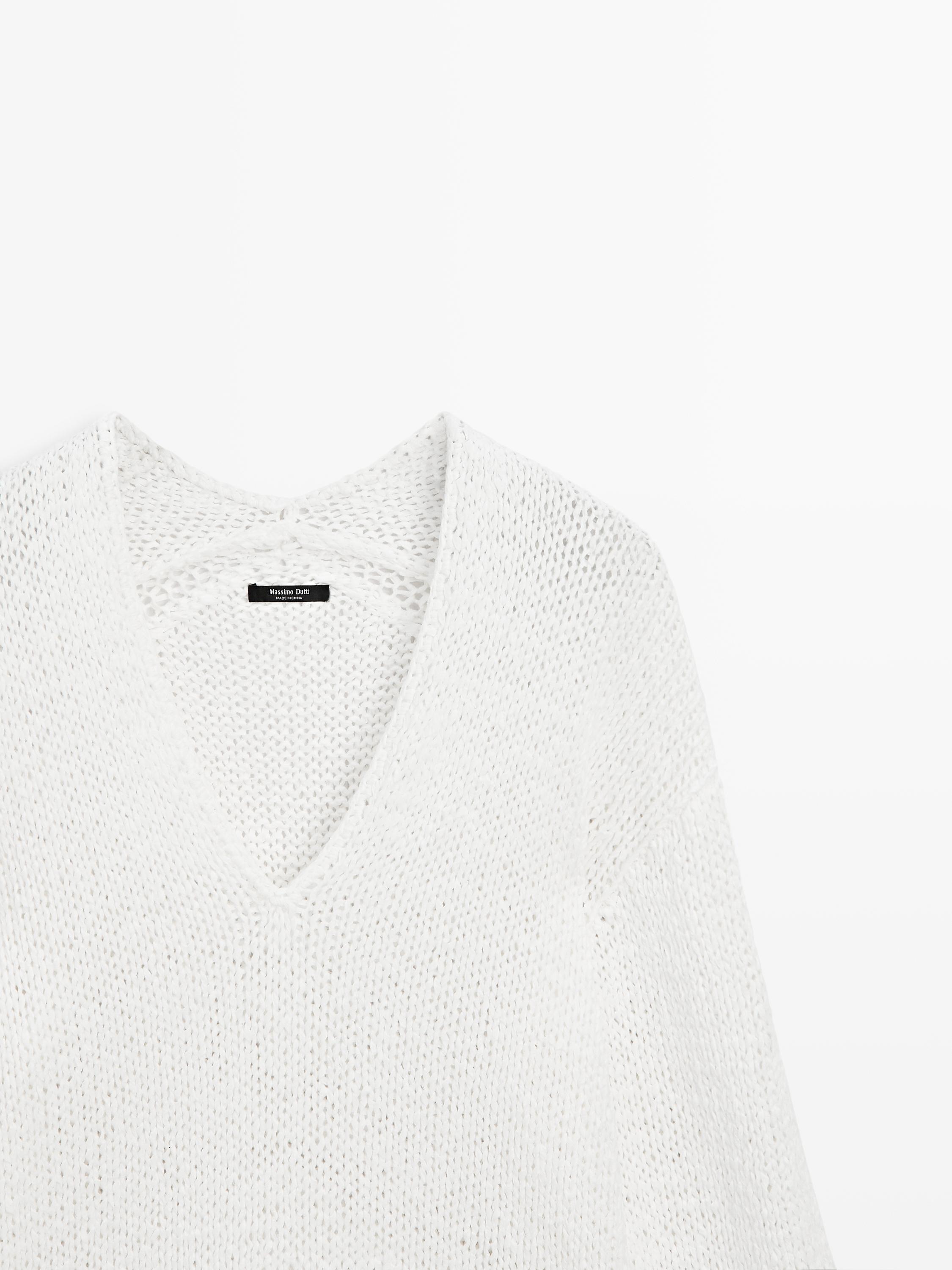 Women's V-Neck Jumpers - Massimo Dutti - US