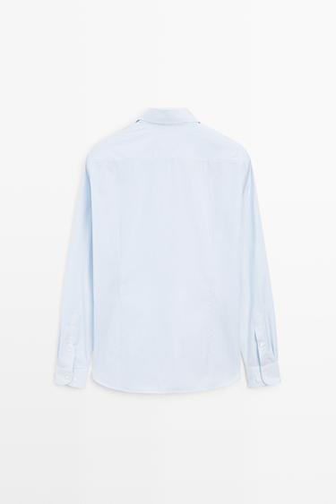 100% Cotton Striped Shirt — WHITE 3