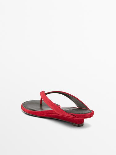 Mid-heel sandals with toe divider — RED 7