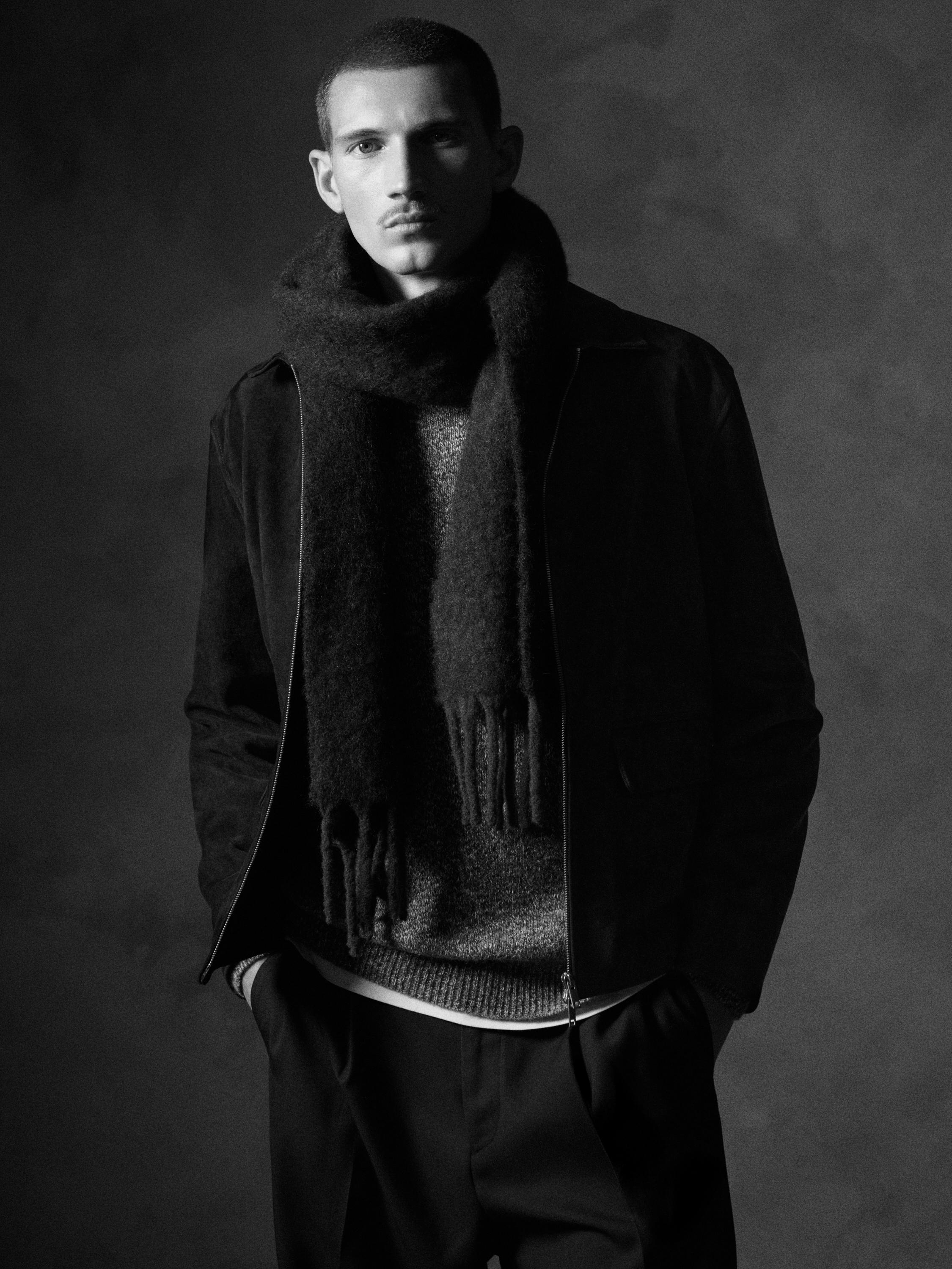 Cazadora cremallera piel ante