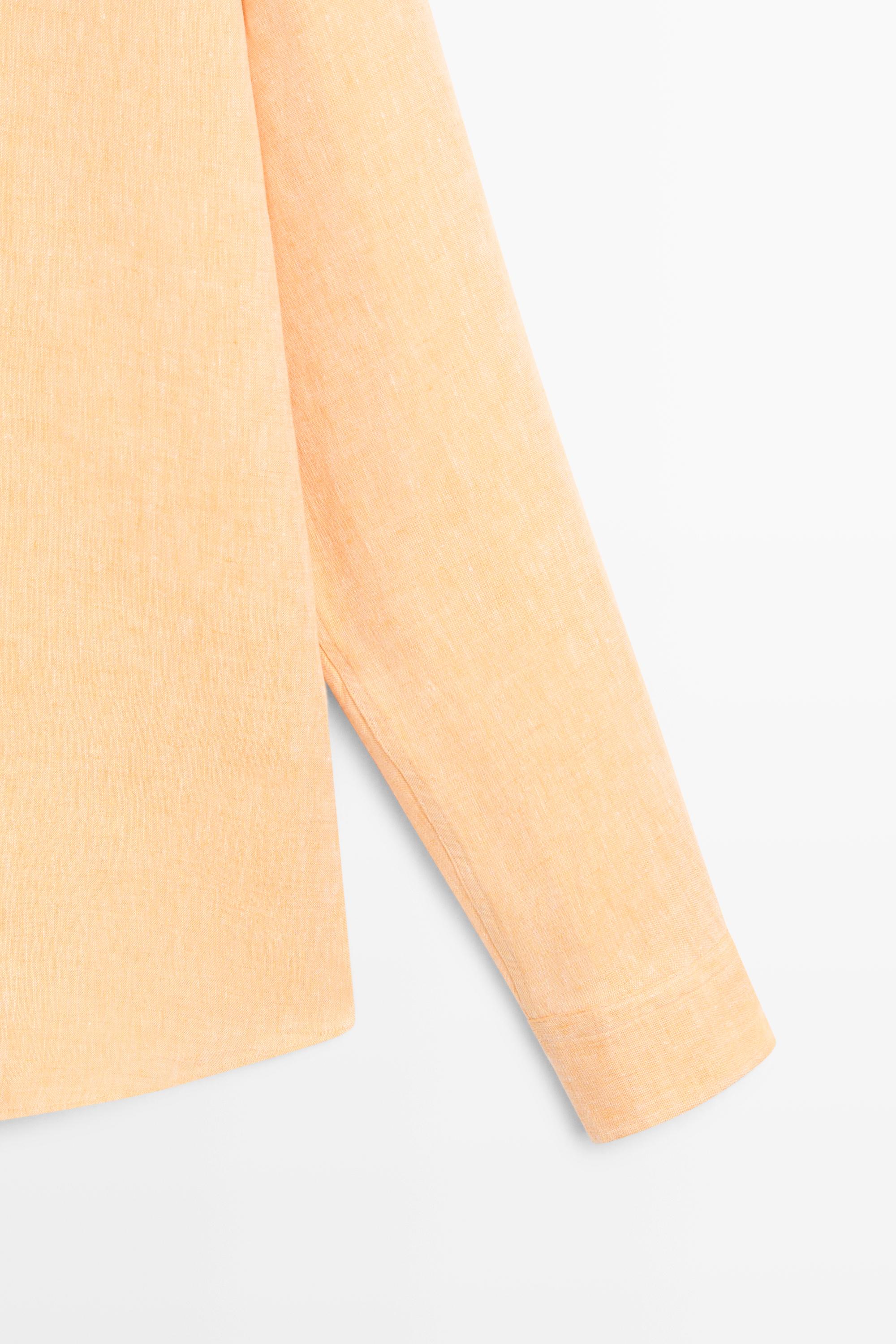 100% linen regular fit shirt — RED