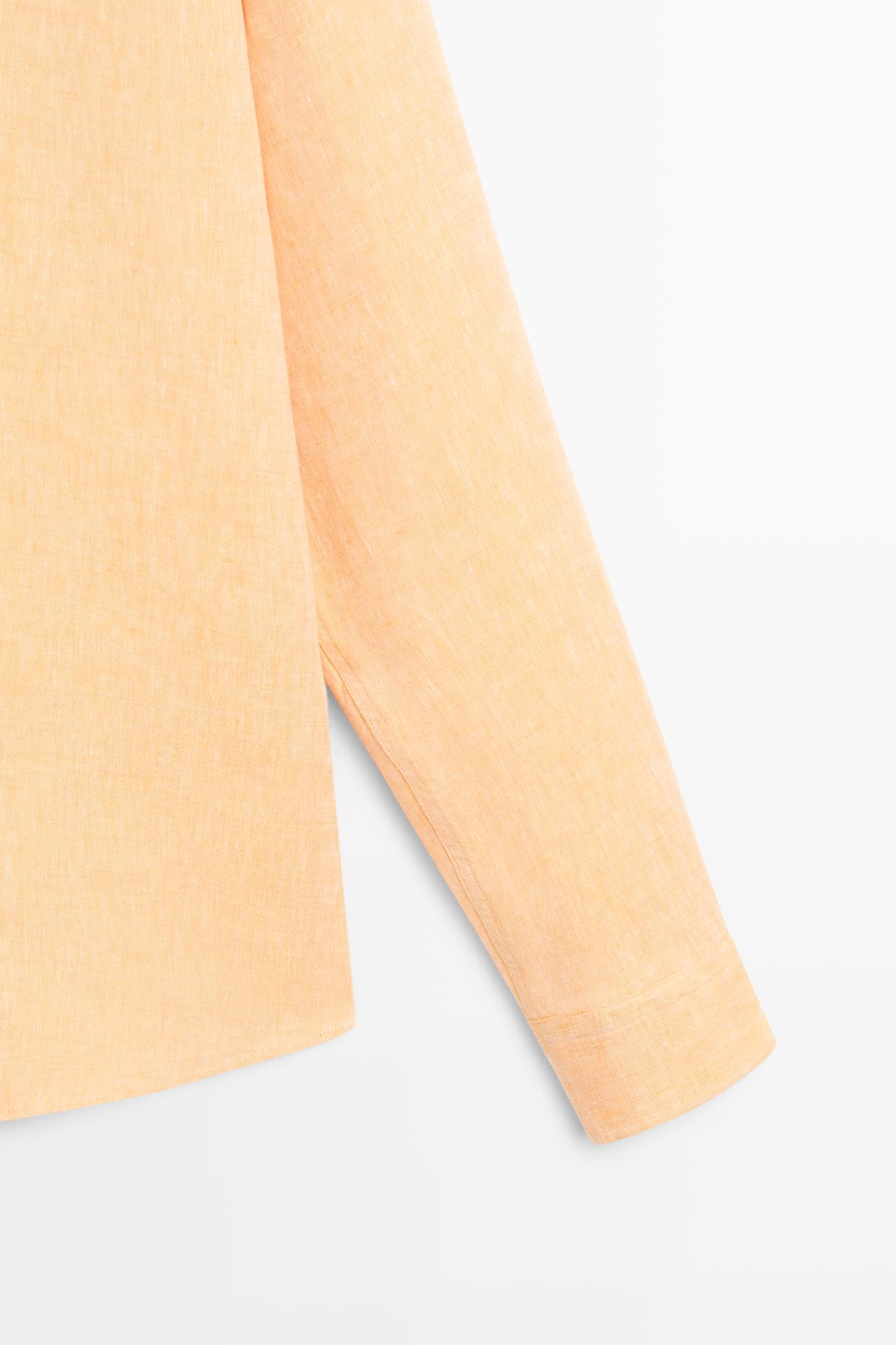100% linen regular fit shirt — RED