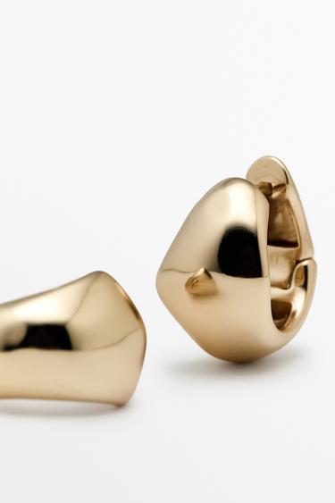 Irregular hoop earrings — GOLDEN 3