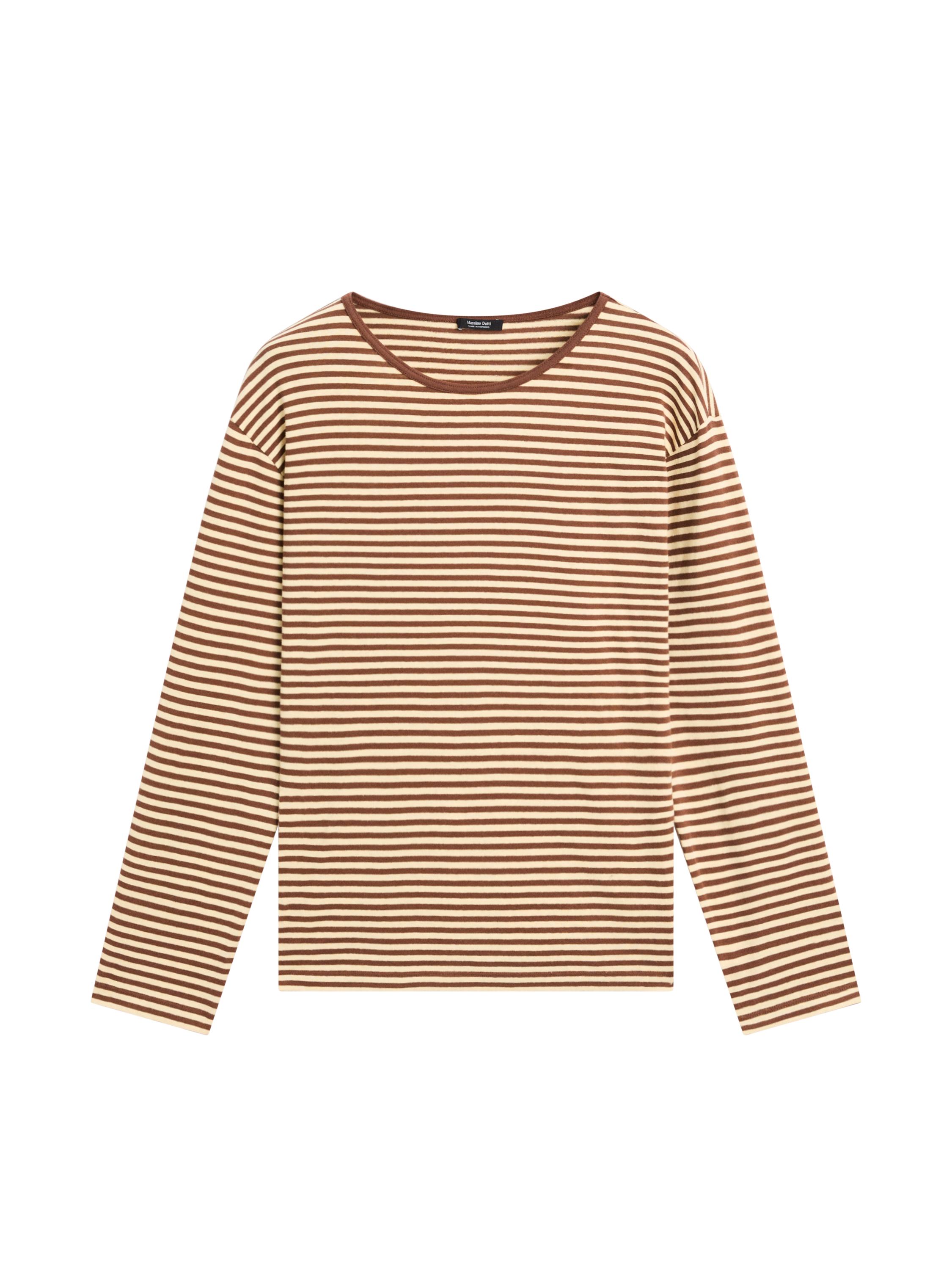 Striped long sleeve cotton T-shirt