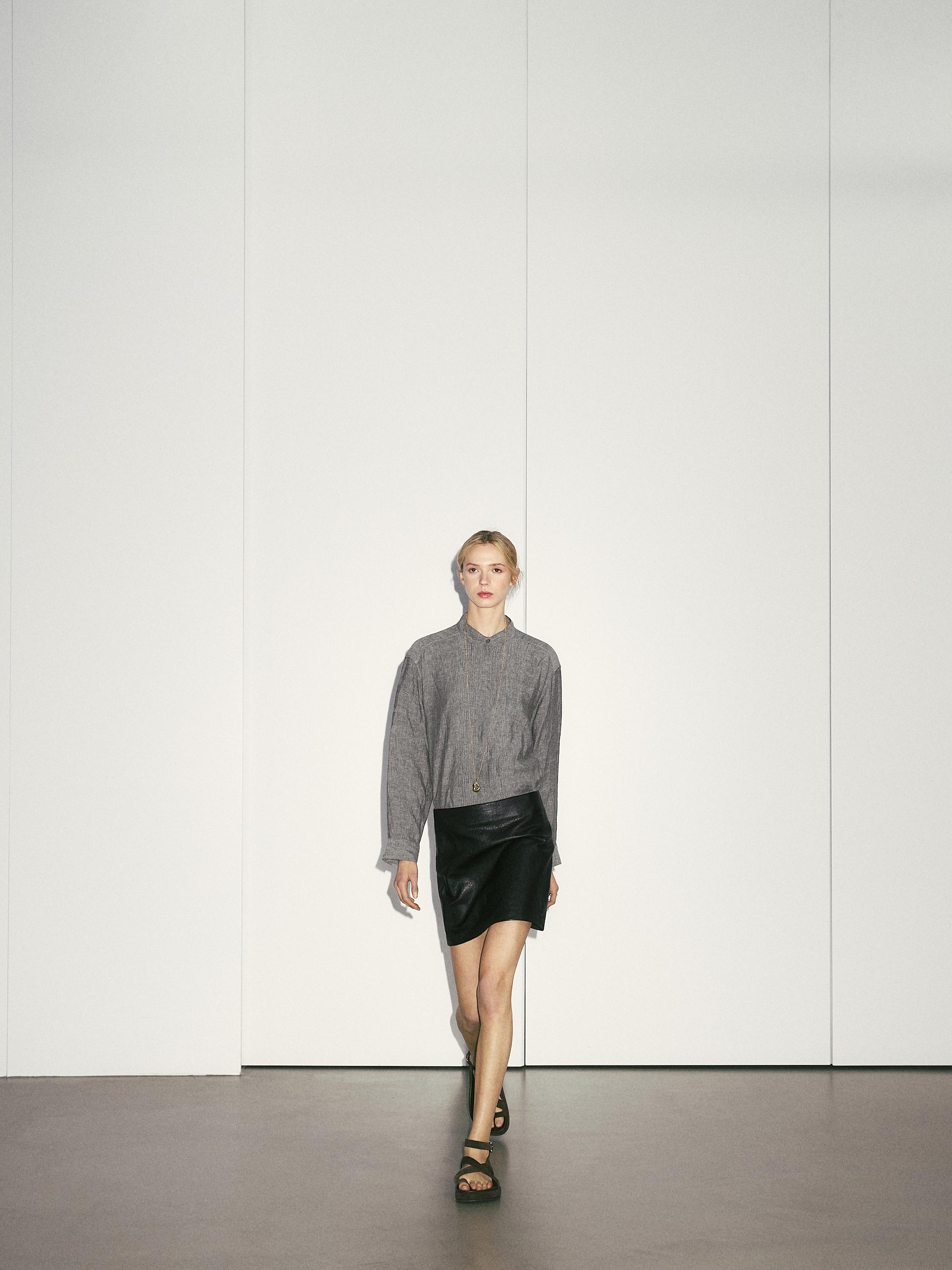 100% linen shirt with pintucks
