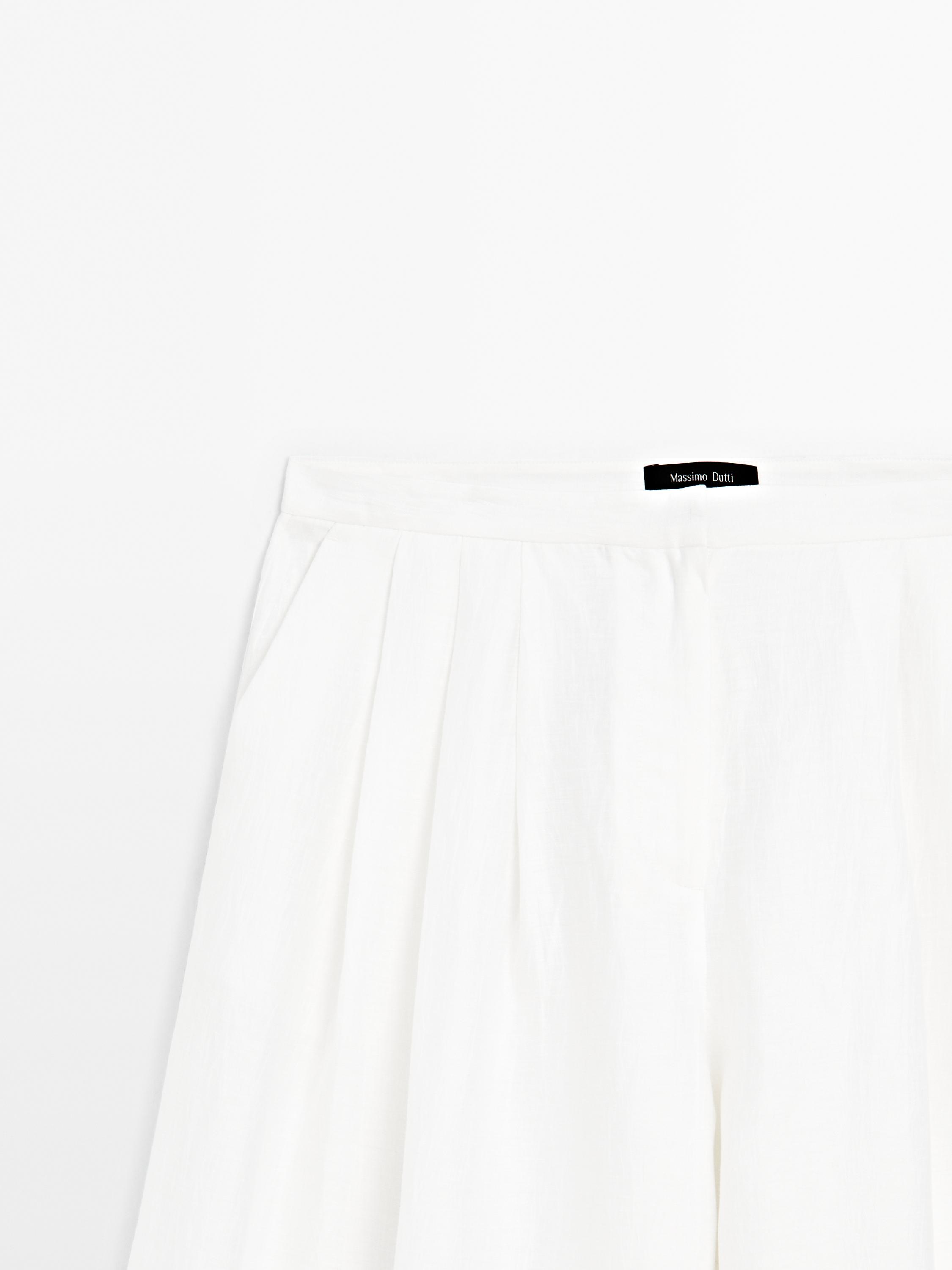 Pantalón ancho volume mestura liño