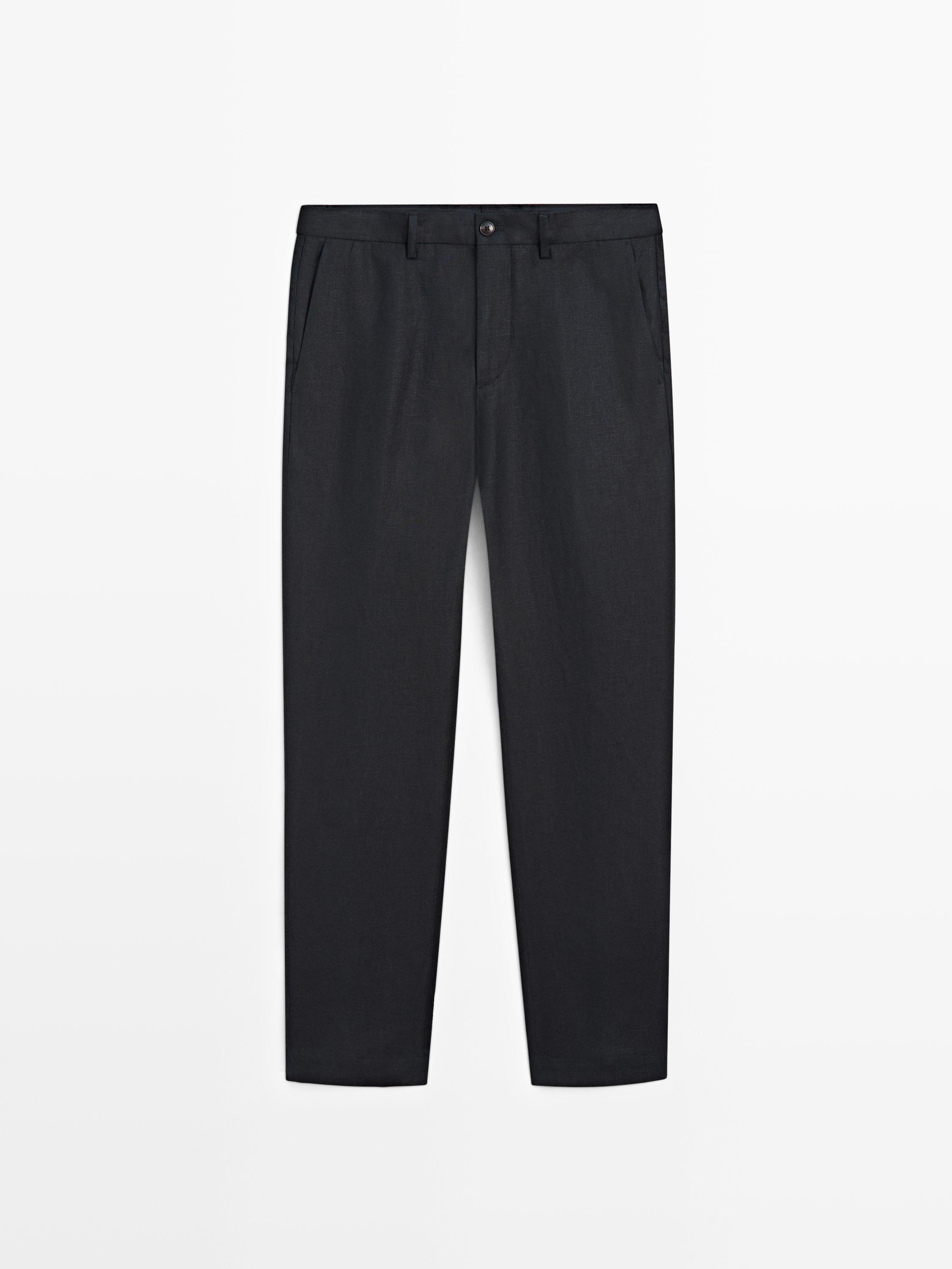 Linen suit trousers — DEEP BLUE