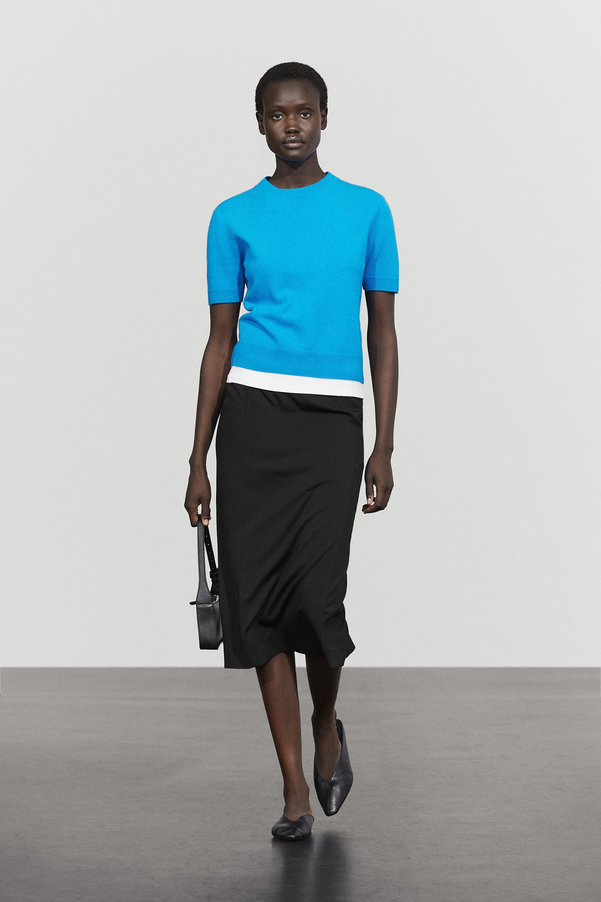 Straight midi skirt