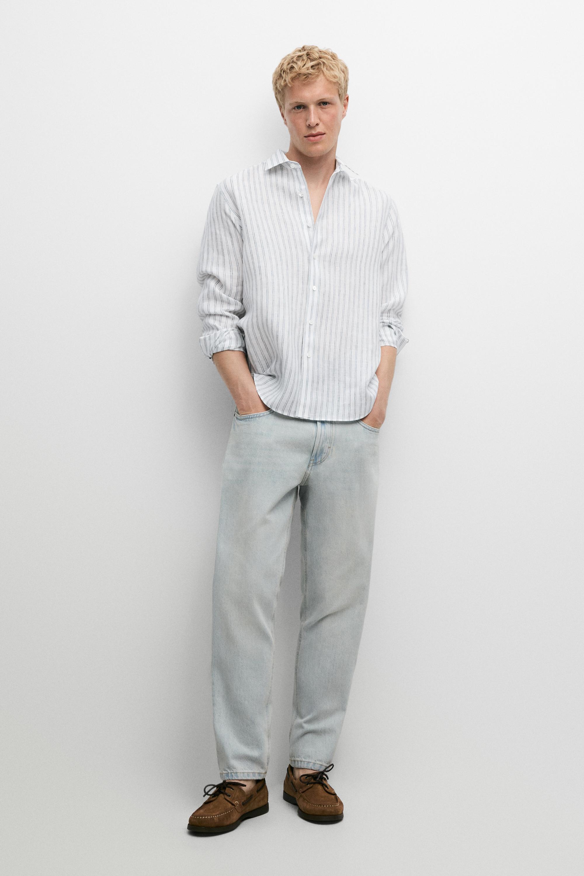 100% linen regular fit shirt