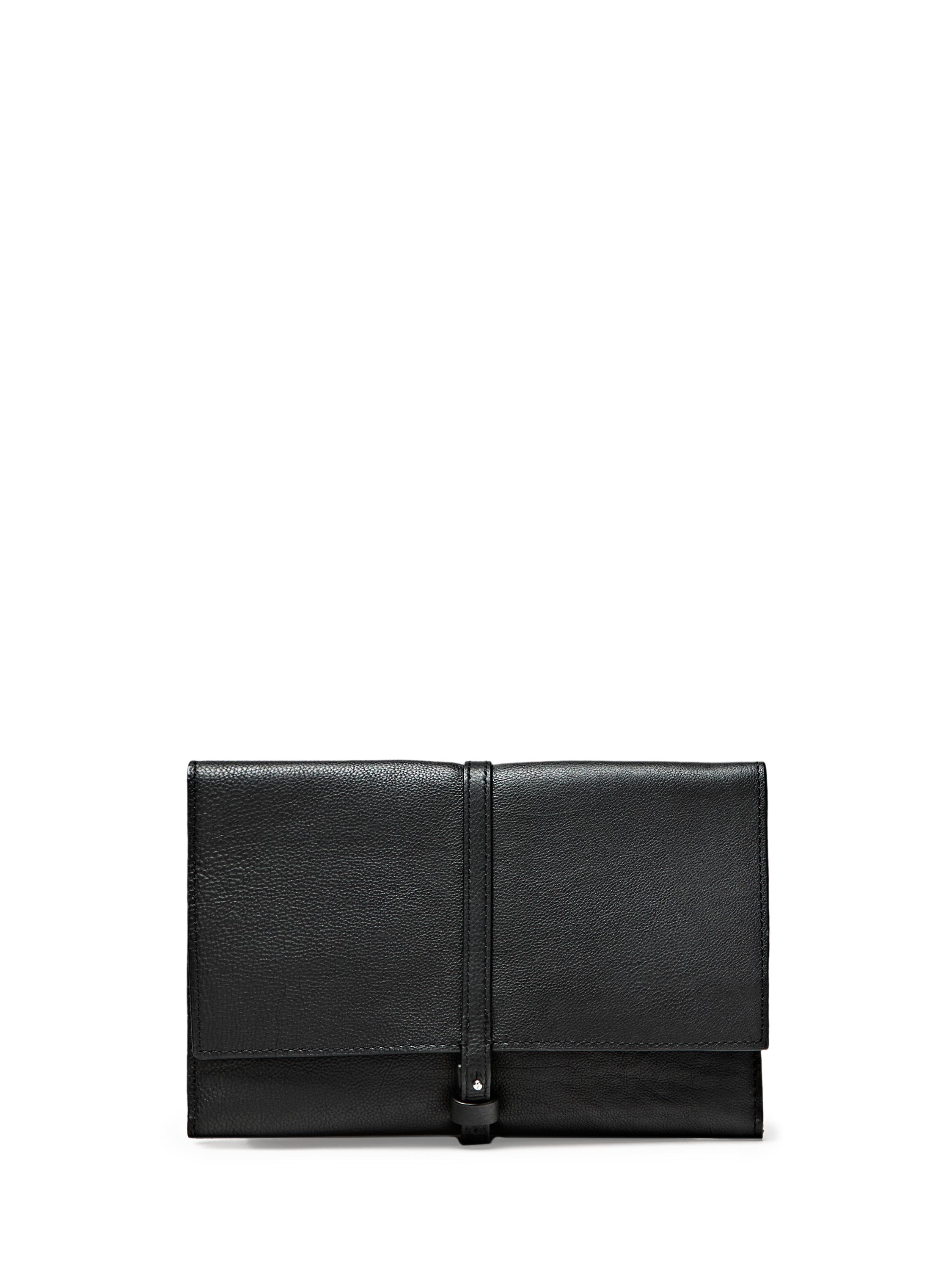 Nappa leather travel case — BLACK