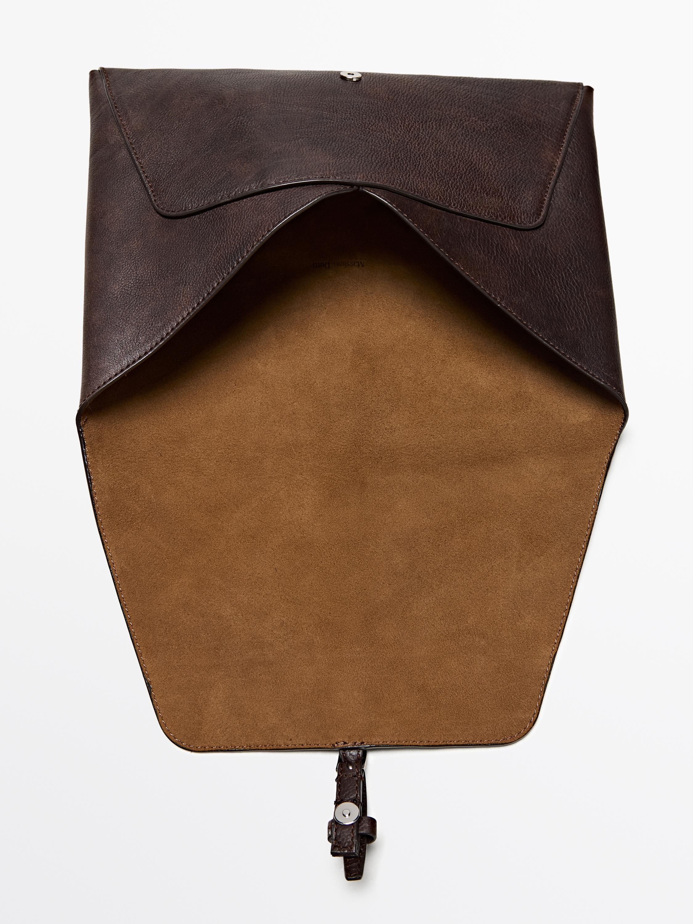 Nappa leather iPad case — BROWN