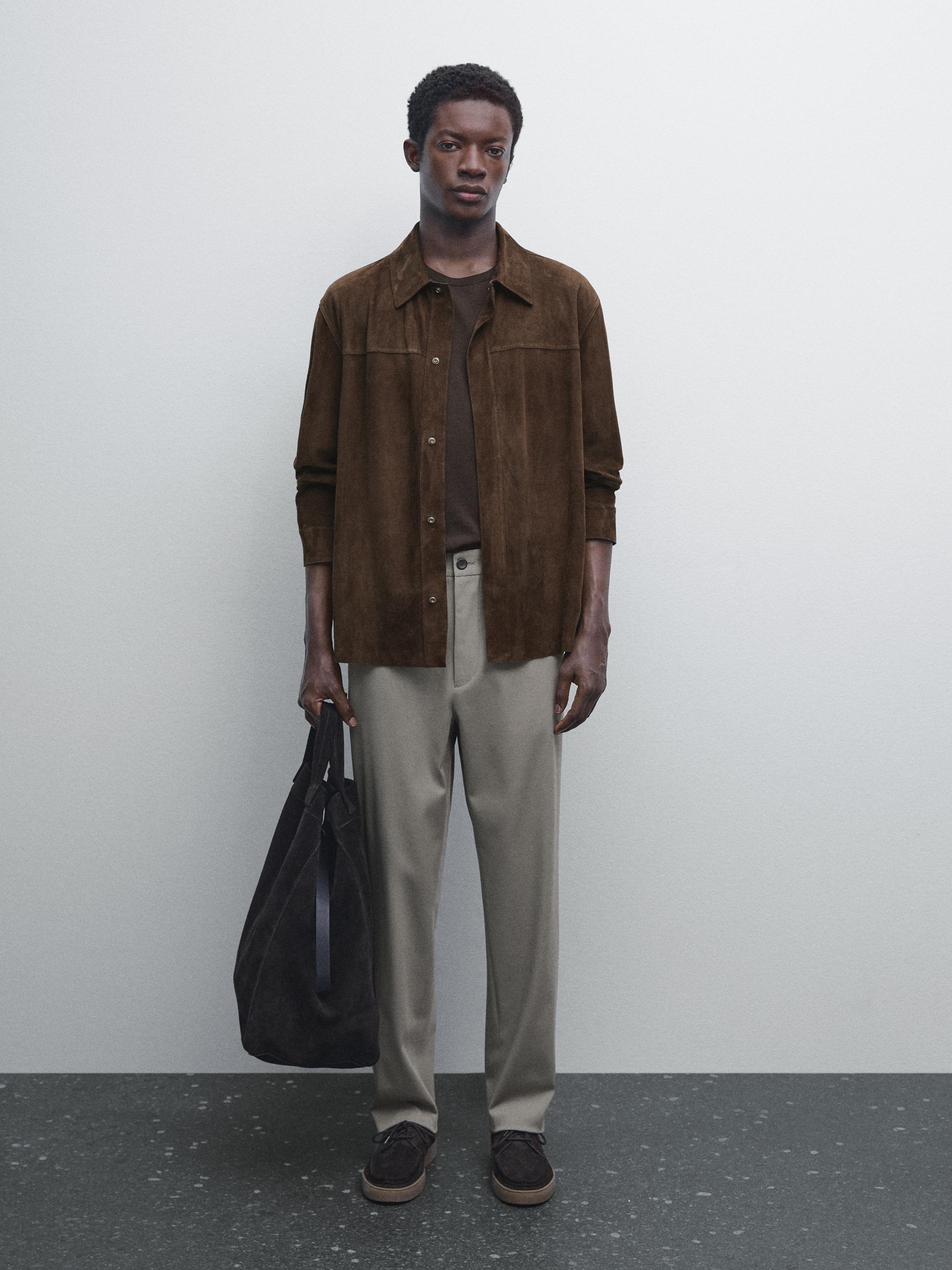 Полу-спортски панталони од мешавина со памук