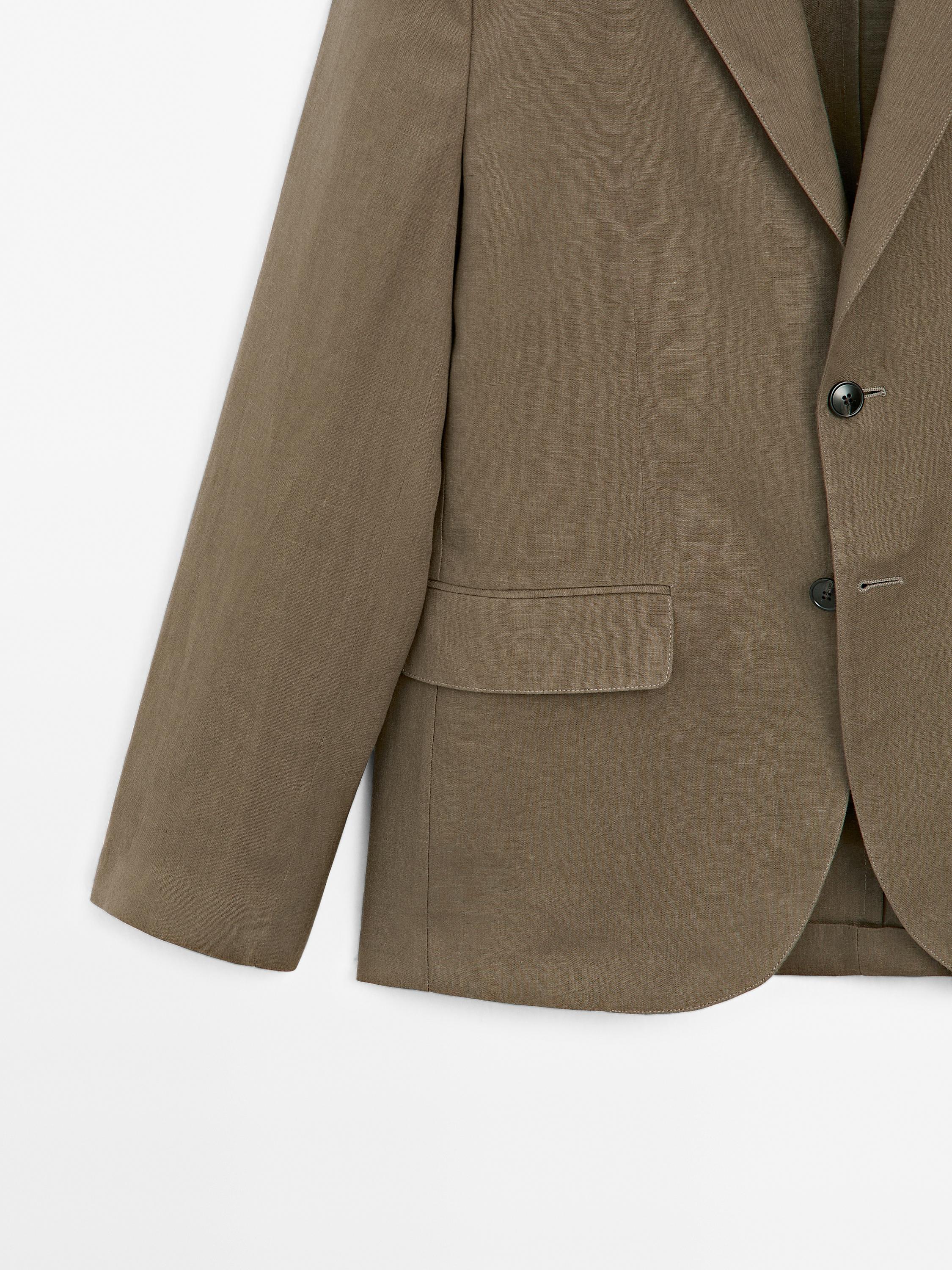 100% linen suit blazer