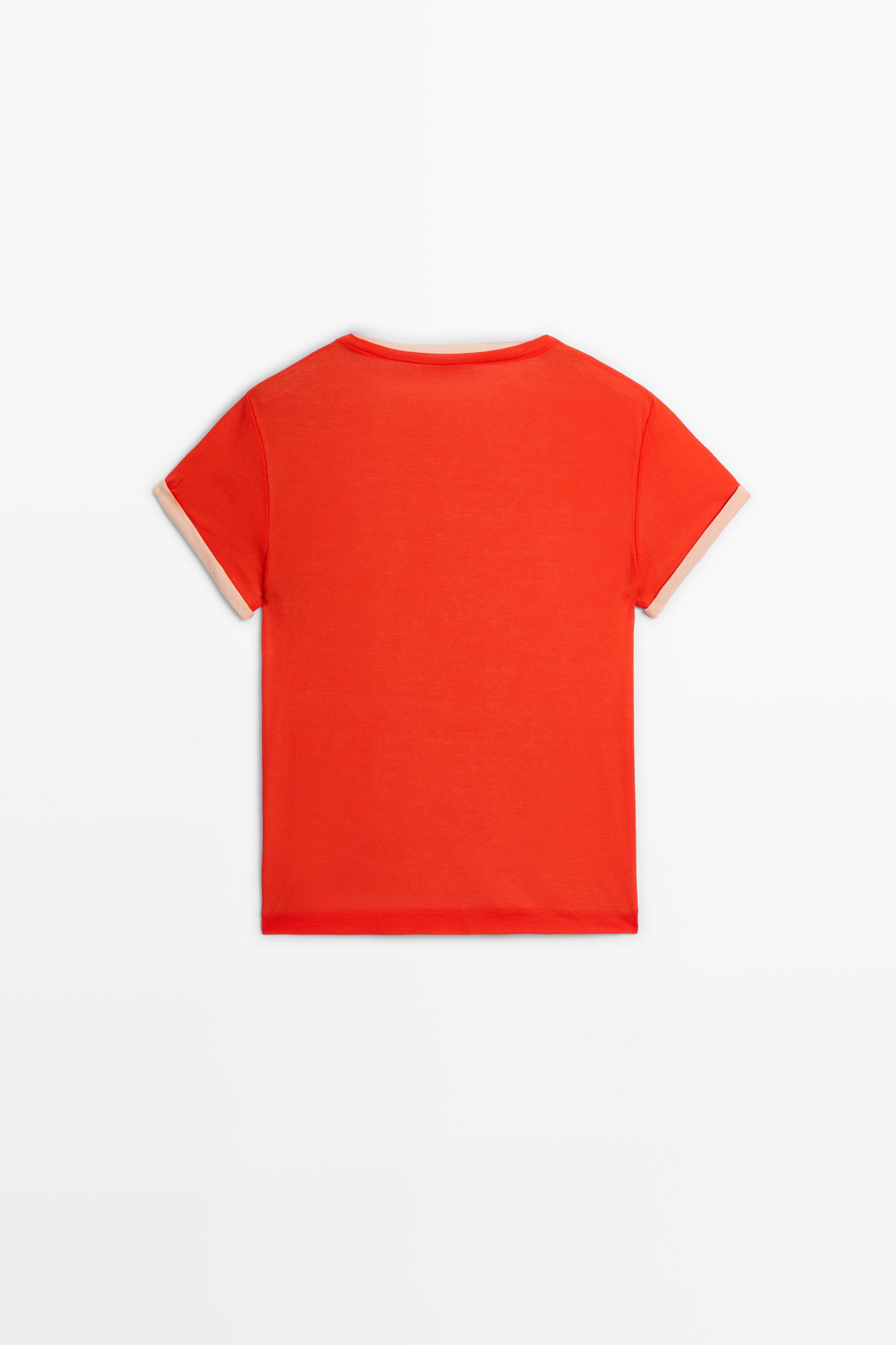 Double-layer short sleeve T-shirt — RED