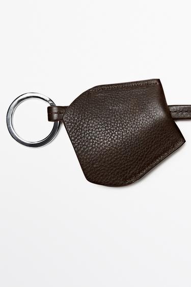 Nappa leather keyring — BROWN 3