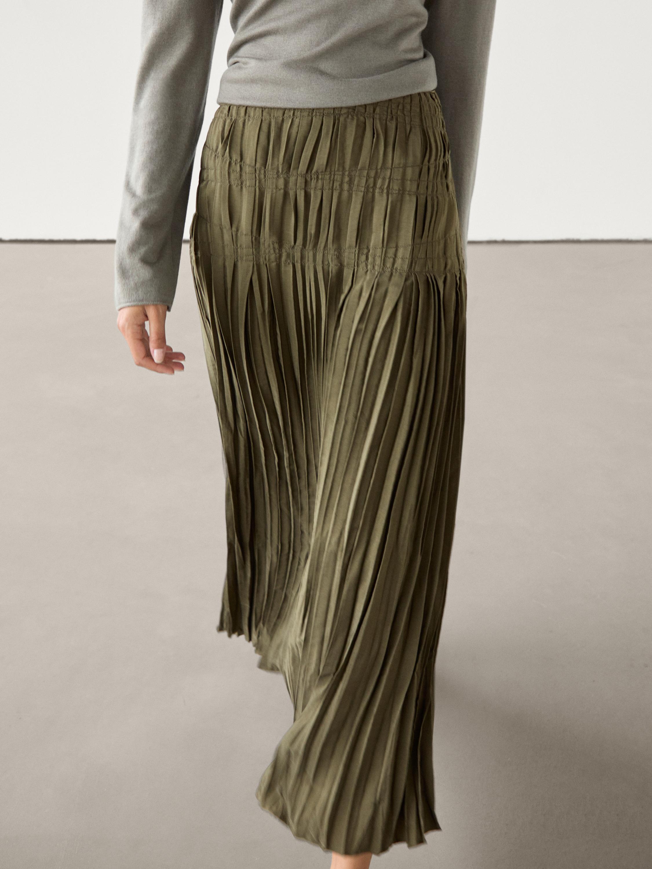 Jupe longue plissée