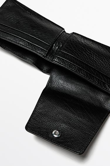 Flap nappa leather wallet — BLACK 3