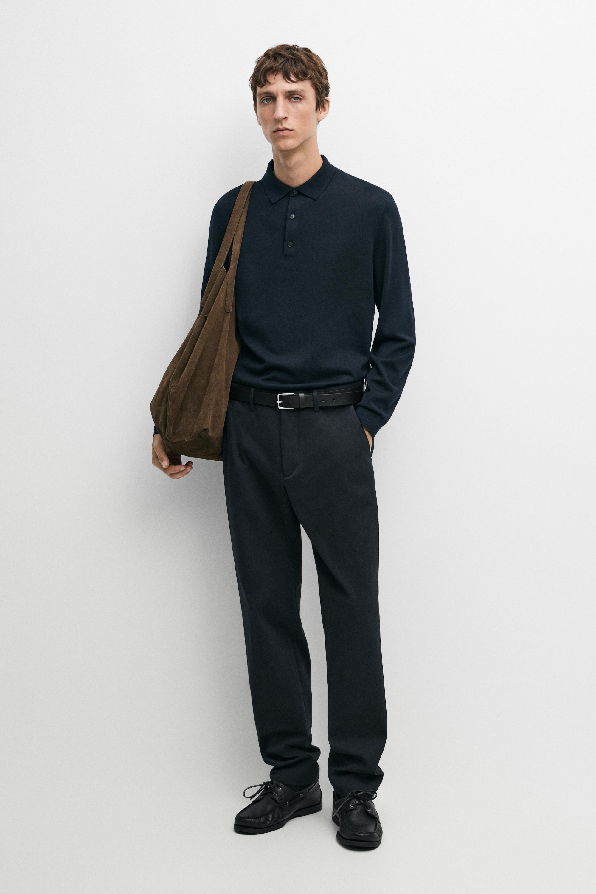Pantalons slim fit mescla cotó