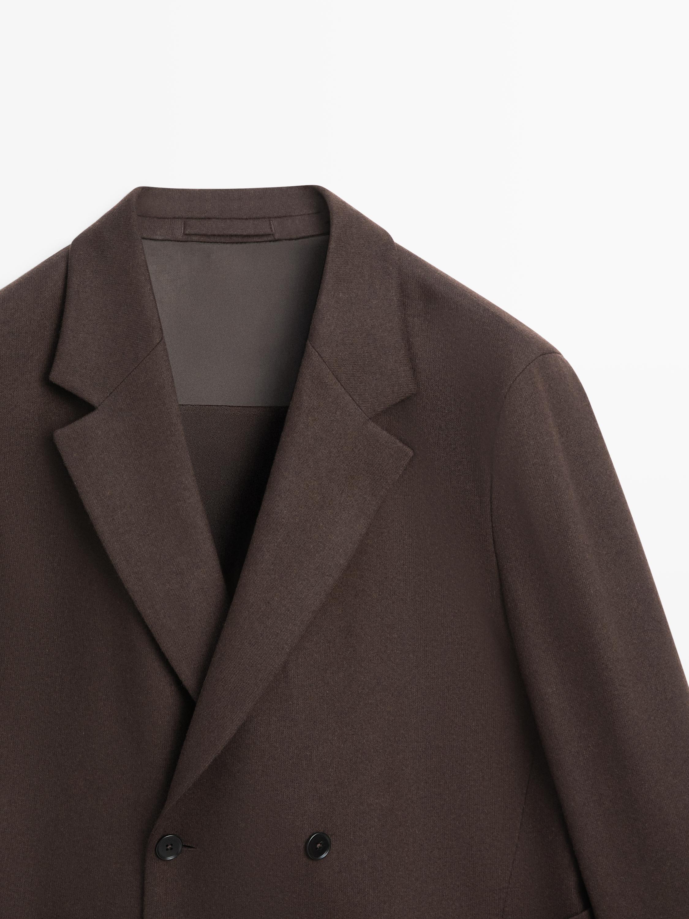 100% wool double-breasted blazer
