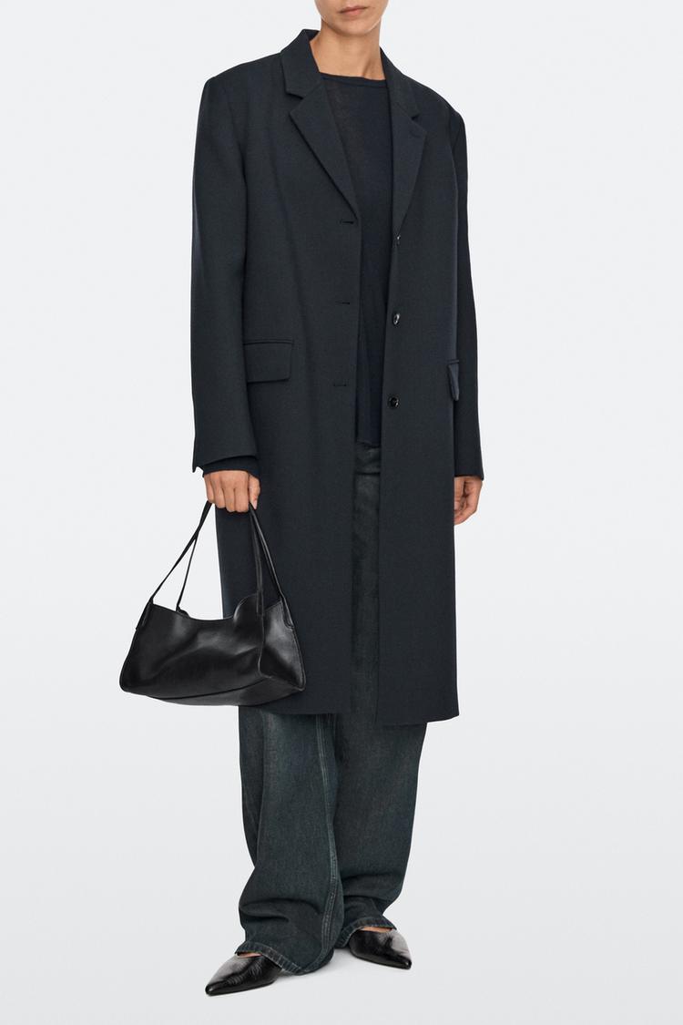 Mini nappa leather satchel — BLACK