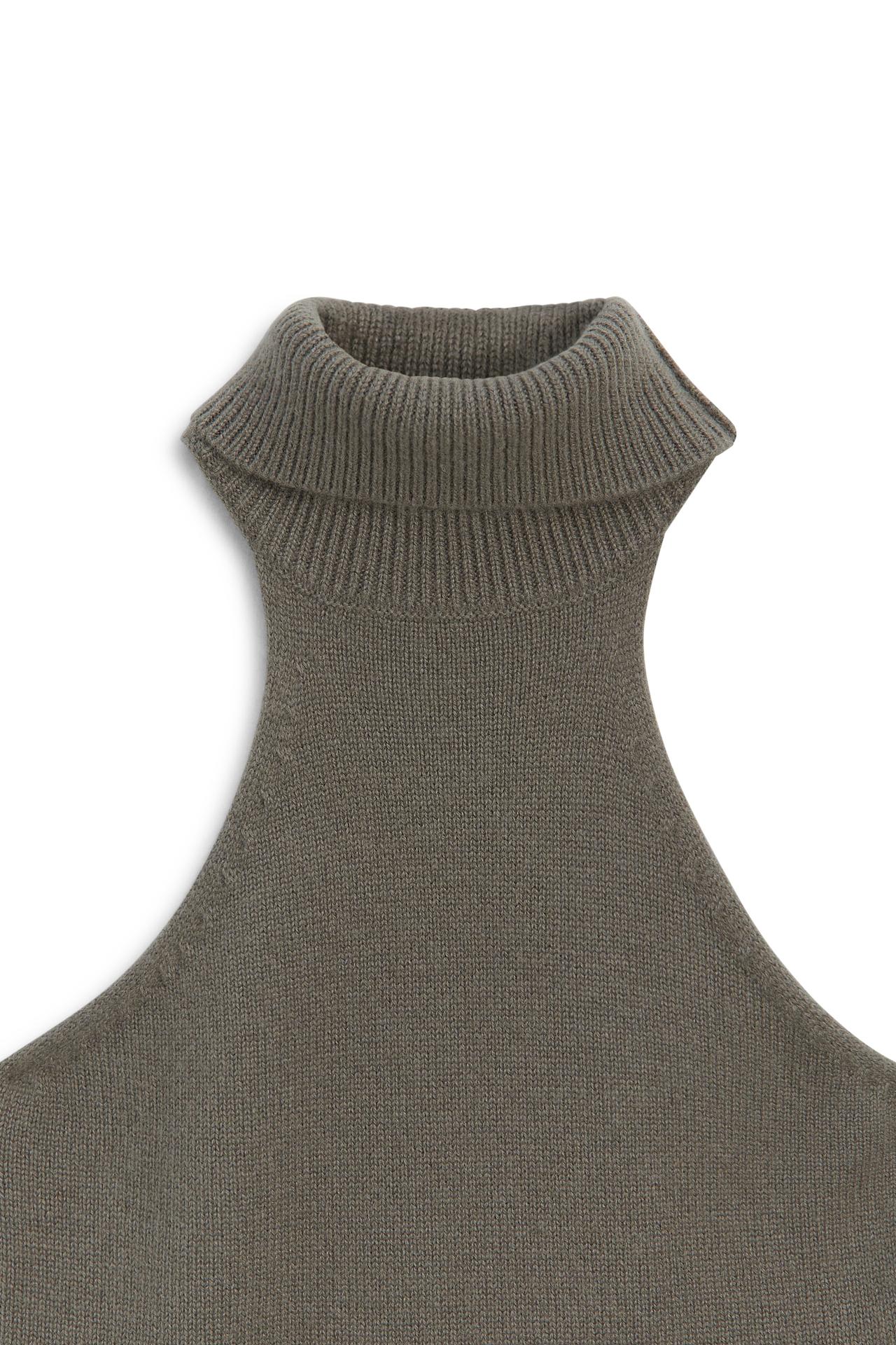 100% Cashmere Halter Knit Top - LIMITED EDITION — MOLE BROWN