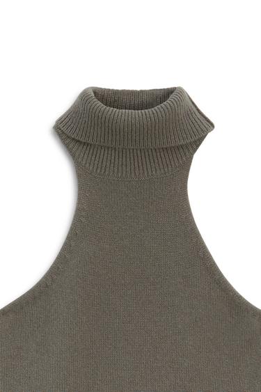 100% Cashmere Halter Knit Top - LIMITED EDITION — MOLE BROWN 9