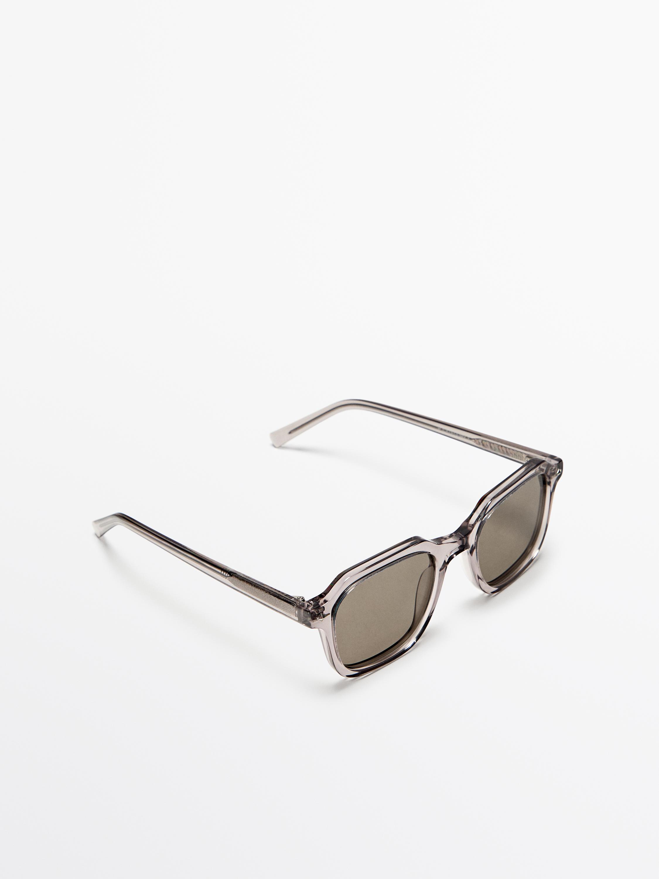 Square sunglasses — GREY MARL