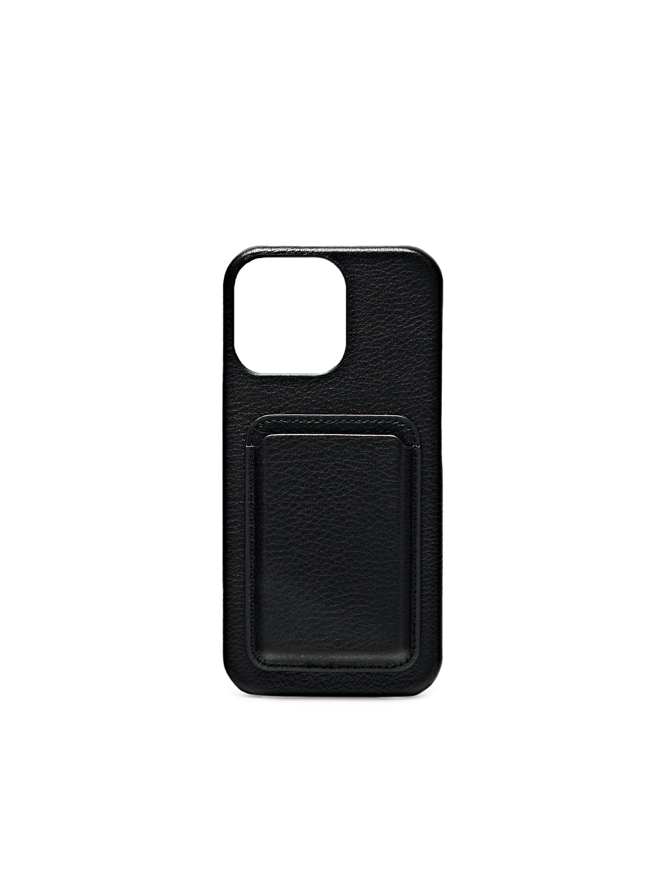 Nappa leather iPhone Pro Max case — BLACK