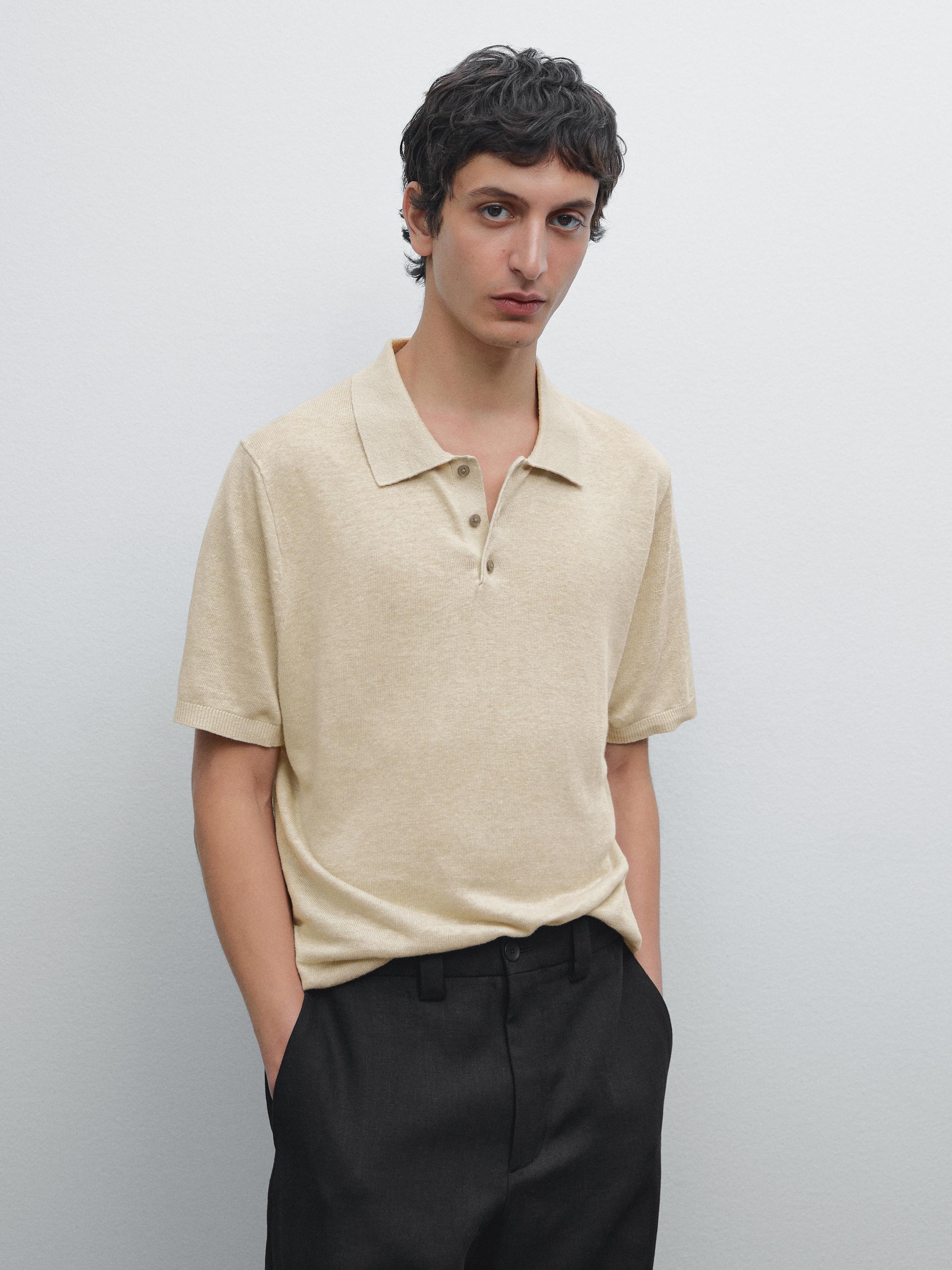 Polo en maille de lin