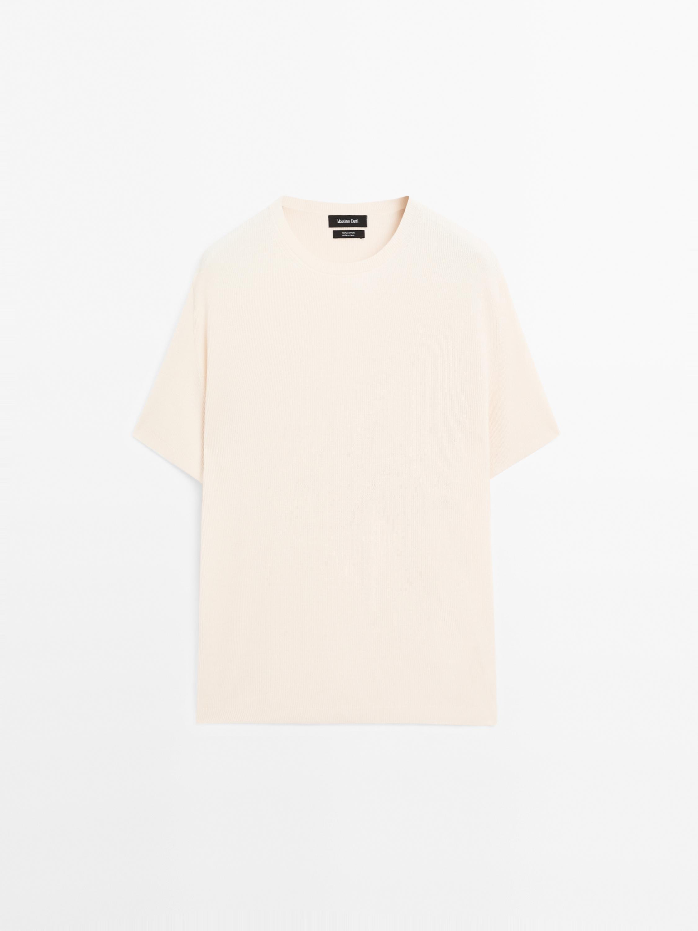 100% cotton short sleeve knit sweater