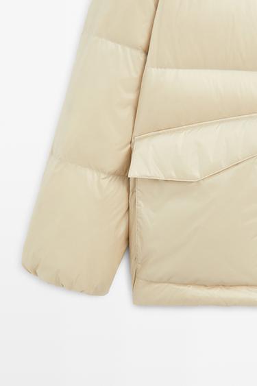 High-neck down jacket — CREAM 7