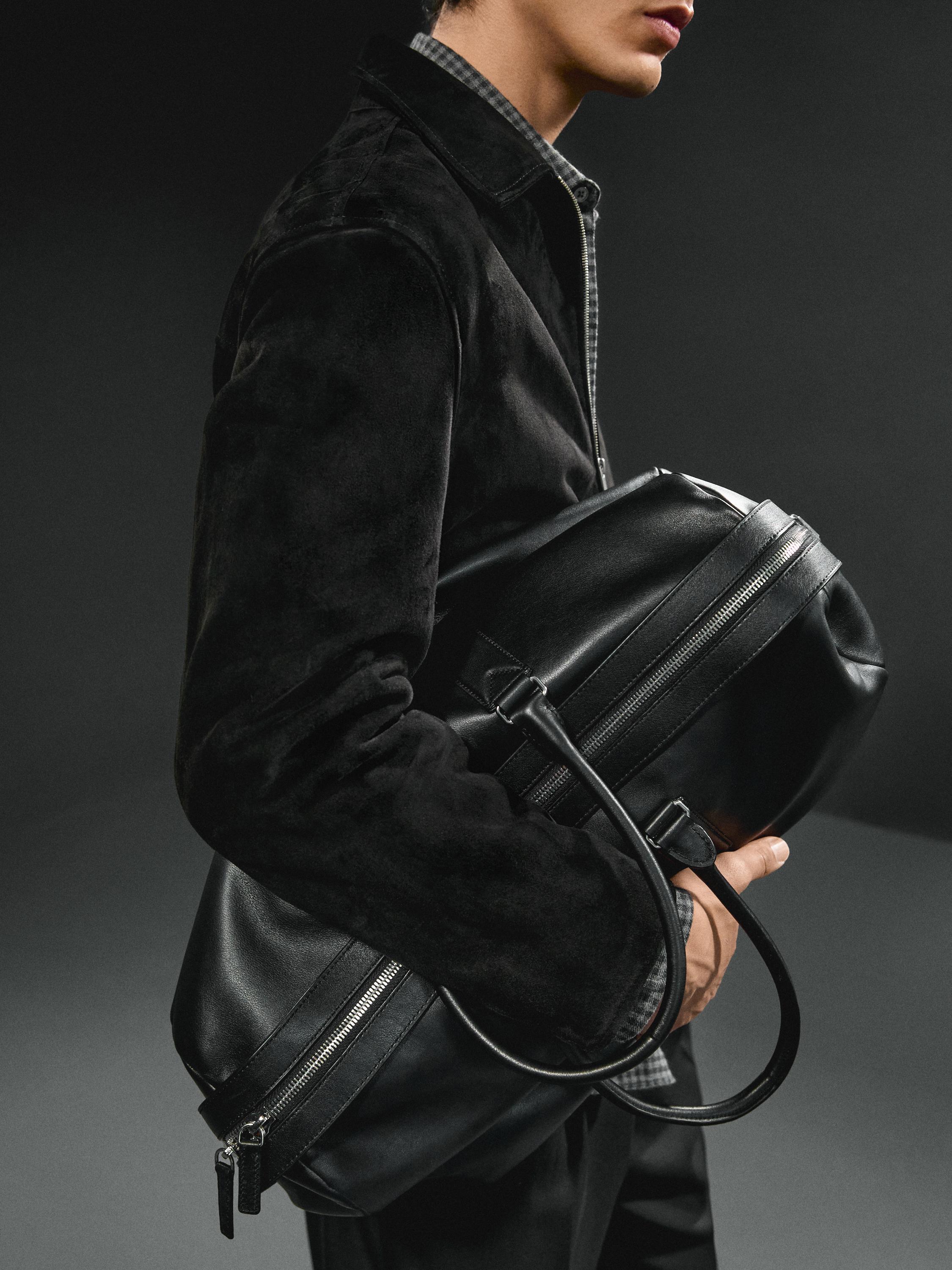 Nappa leather travel bag