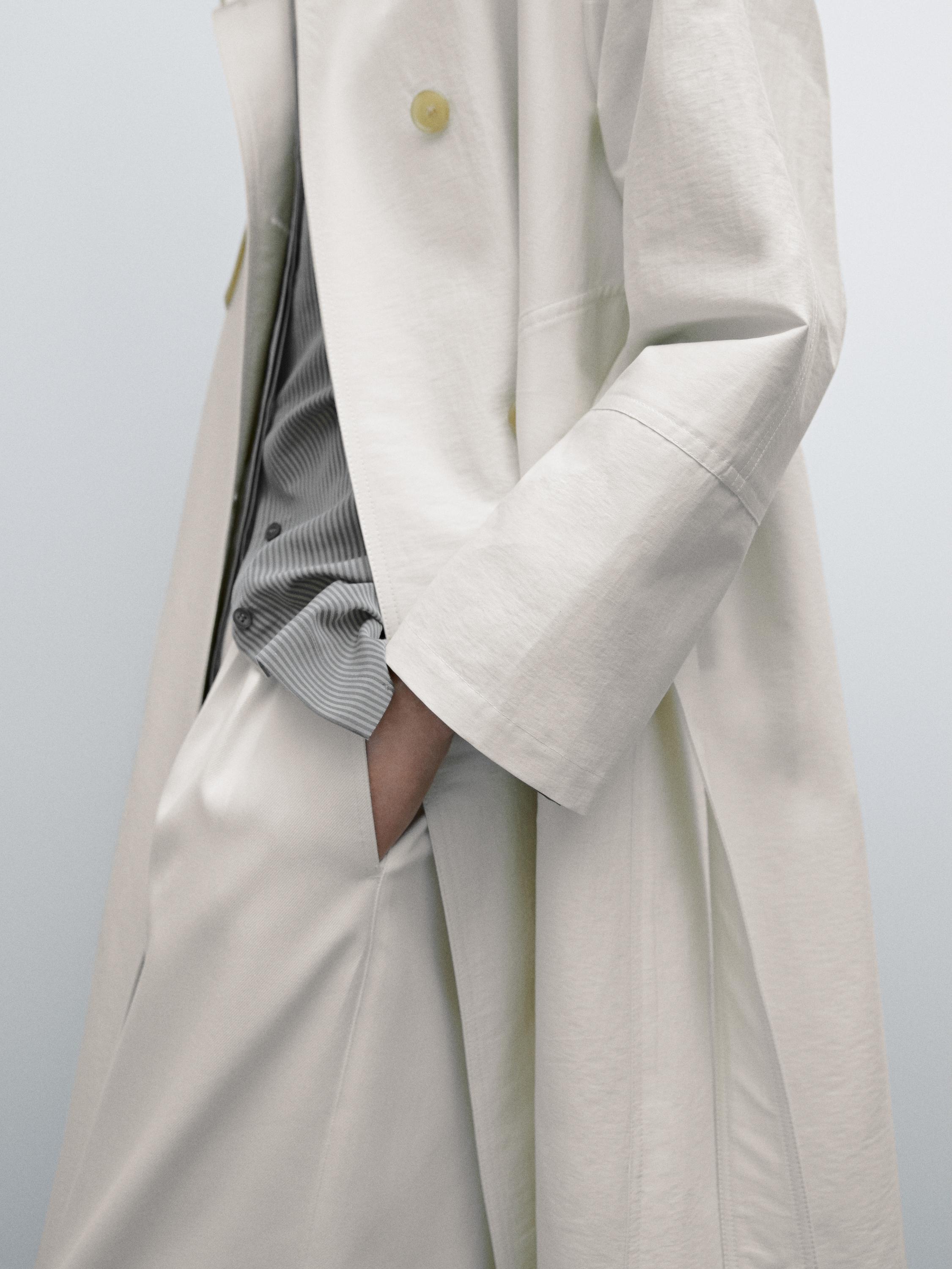 Cotton blend trench coat