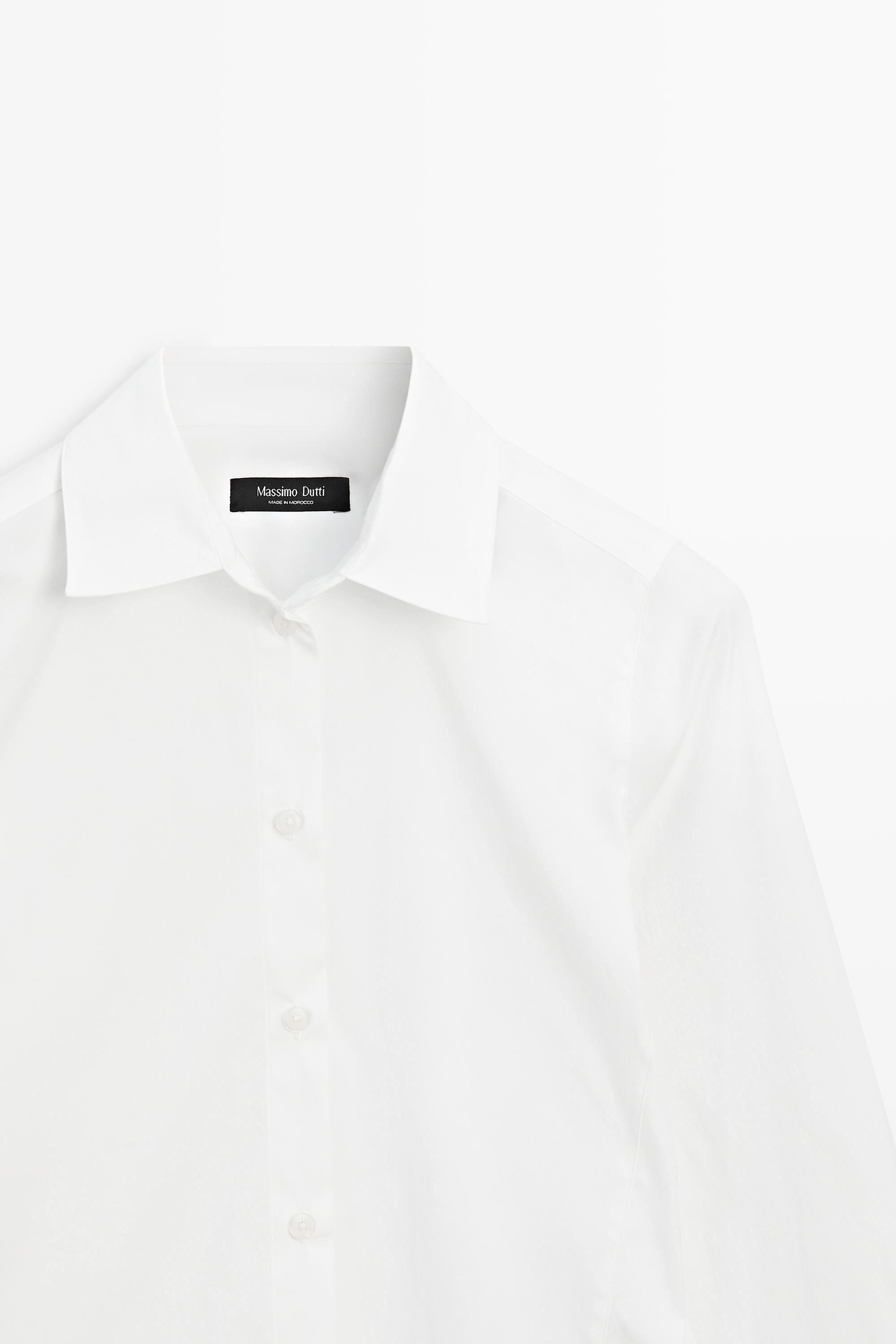 Massimo Dutti Pamuk karışımlı poplin gömlek görsel 2