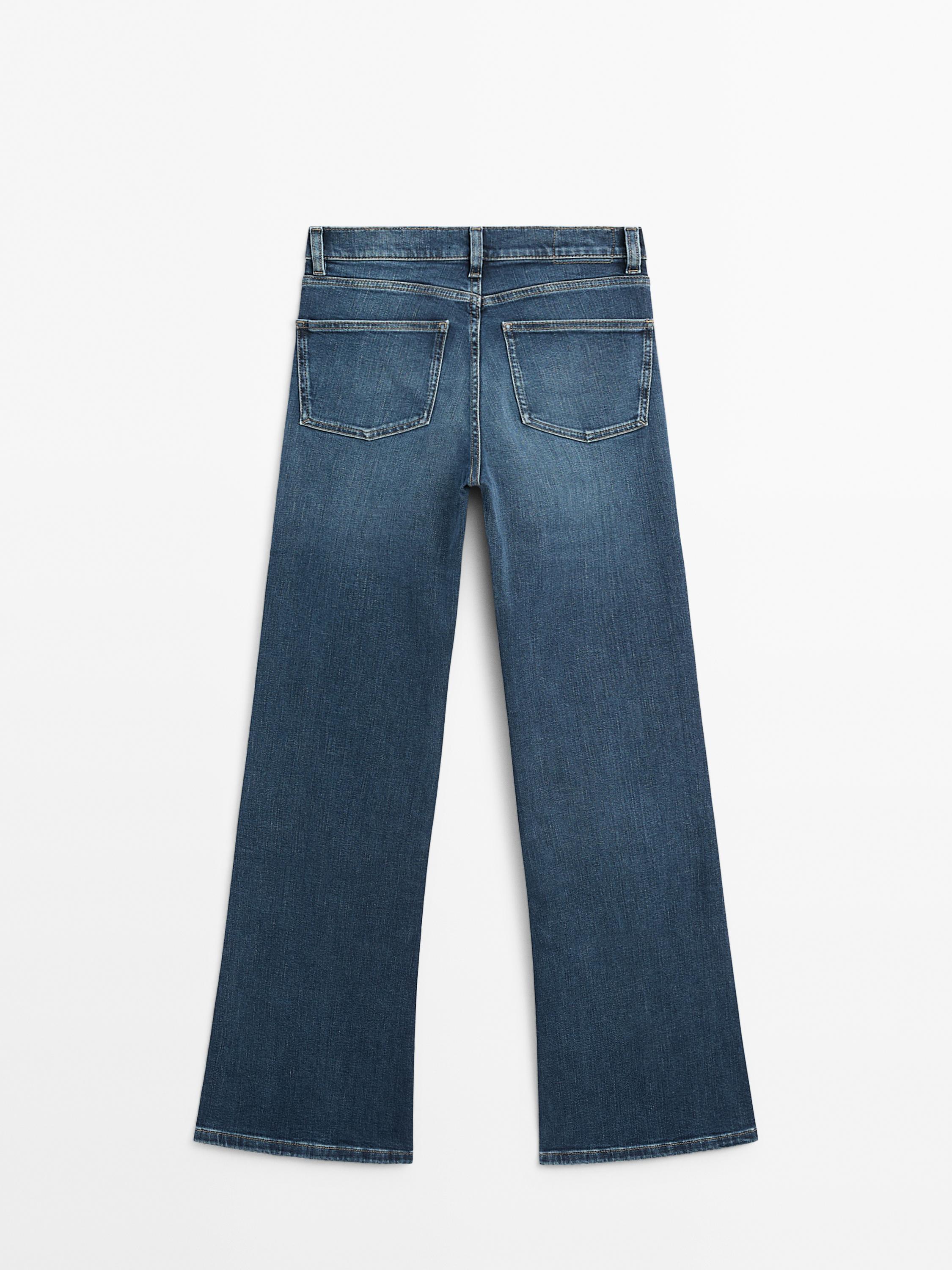 High waist flare fit skinny jeans