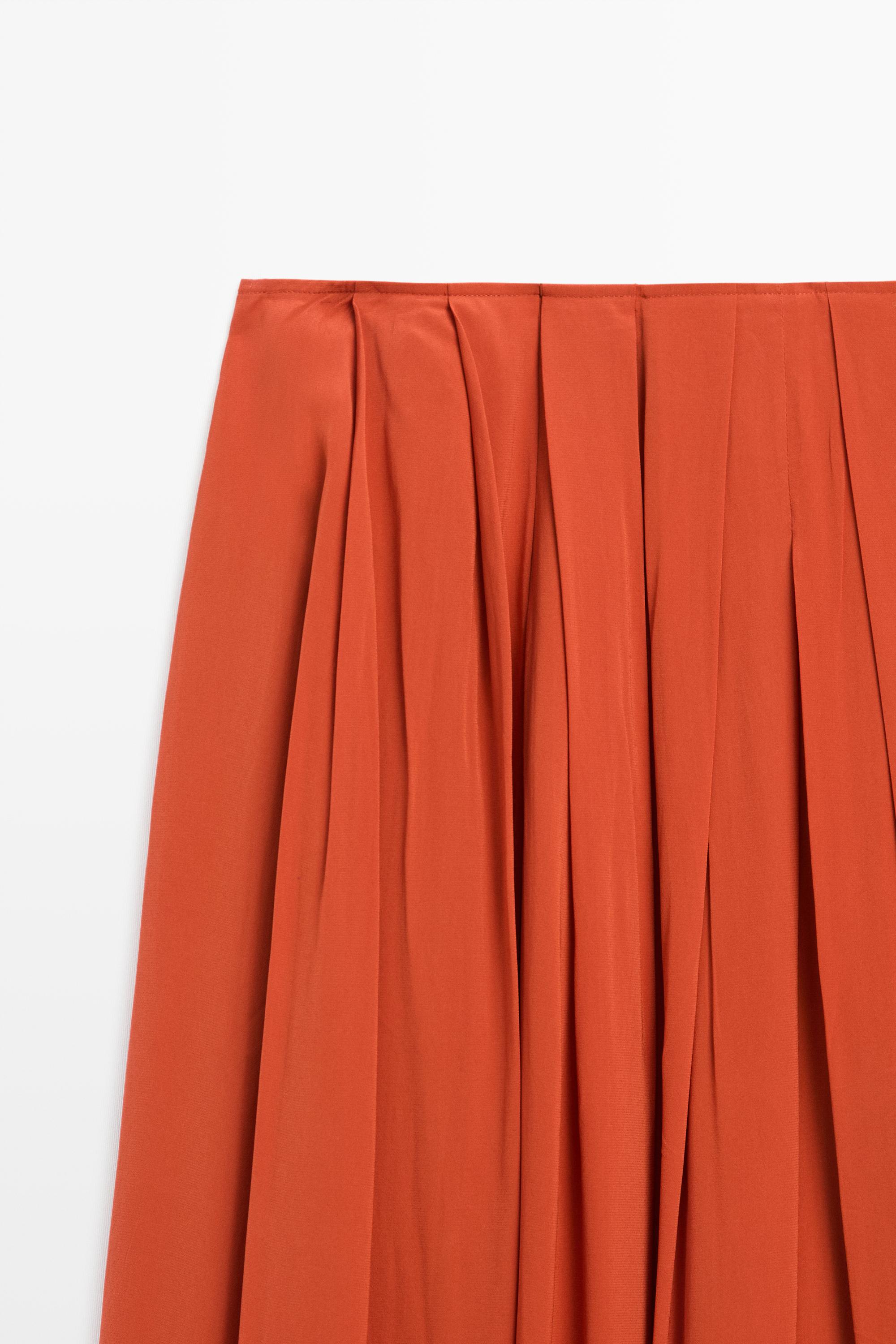Pleated sarouel trousers total look — TERRA-COTTA