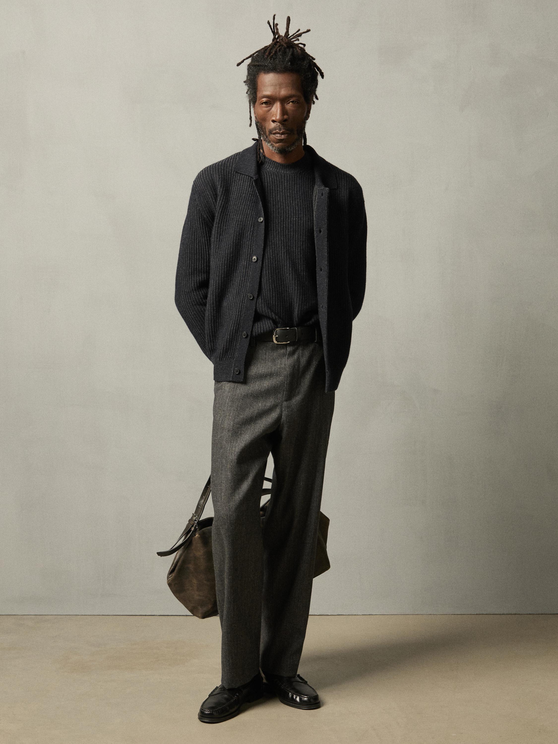 Crackled nappa leather duffle bag