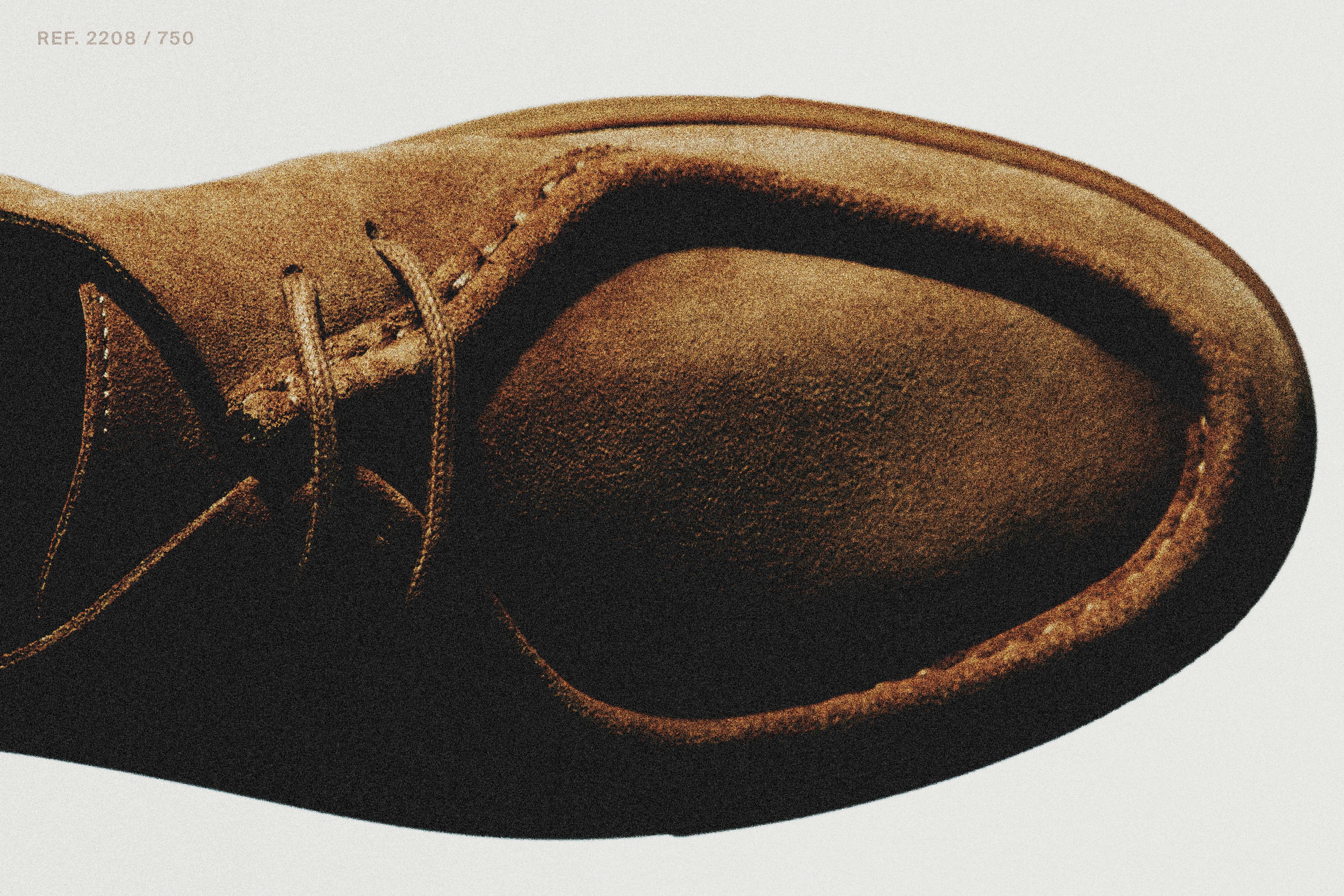 Leather shoes with moc toe and chunky sole — BROWN