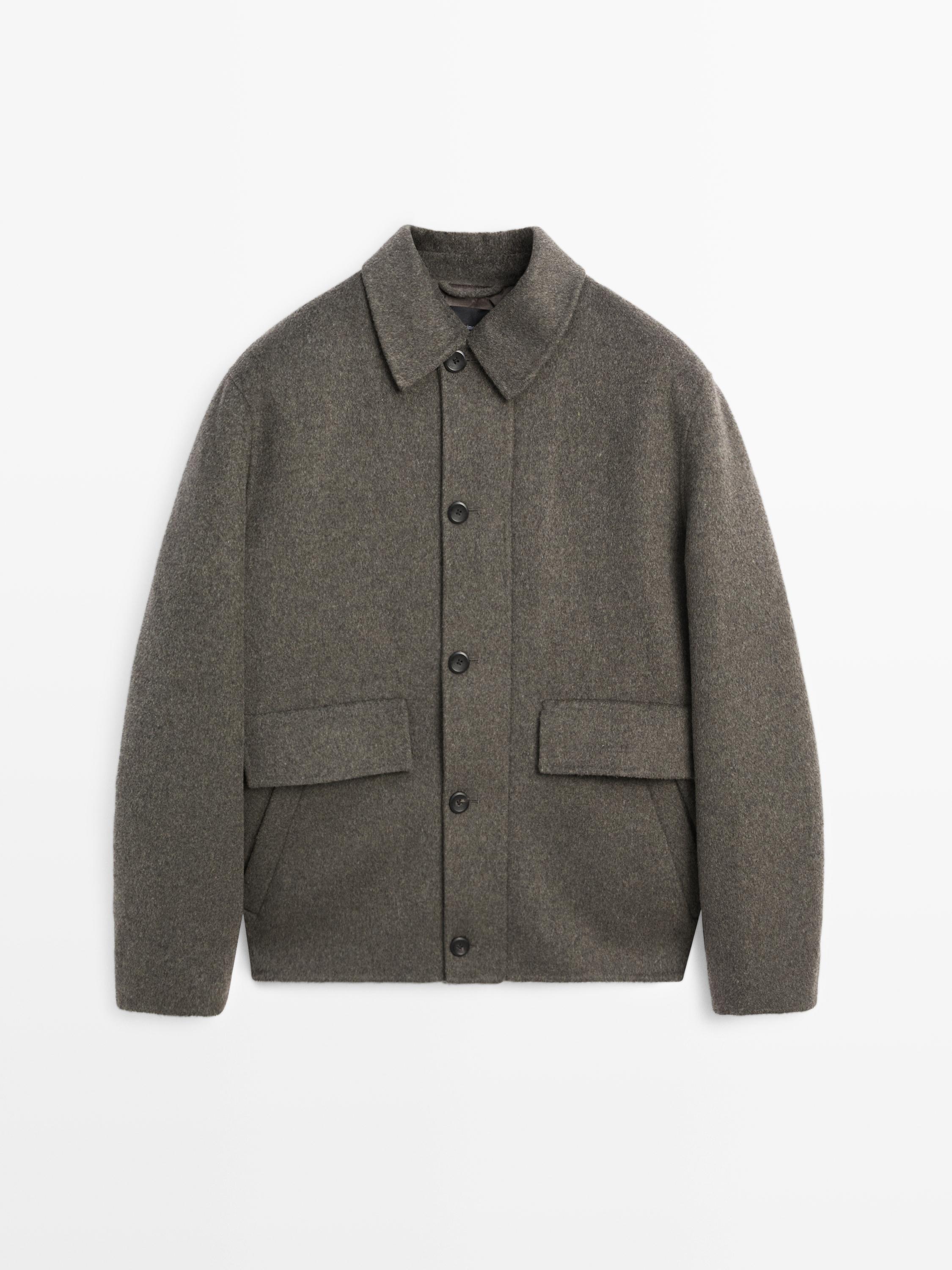 Short wool blend coat