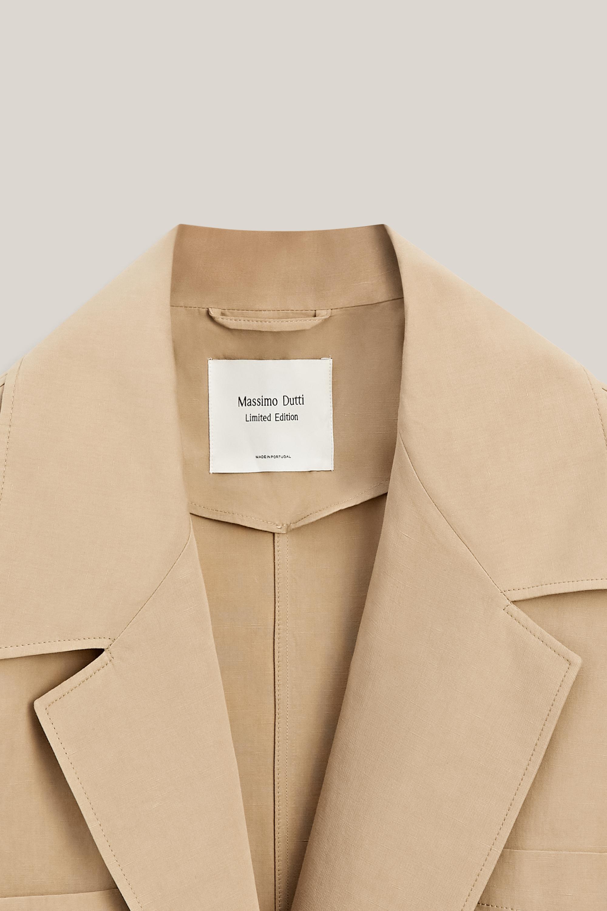 Oversize cotton and linen jacket - LIMITED EDITION — BEIGE