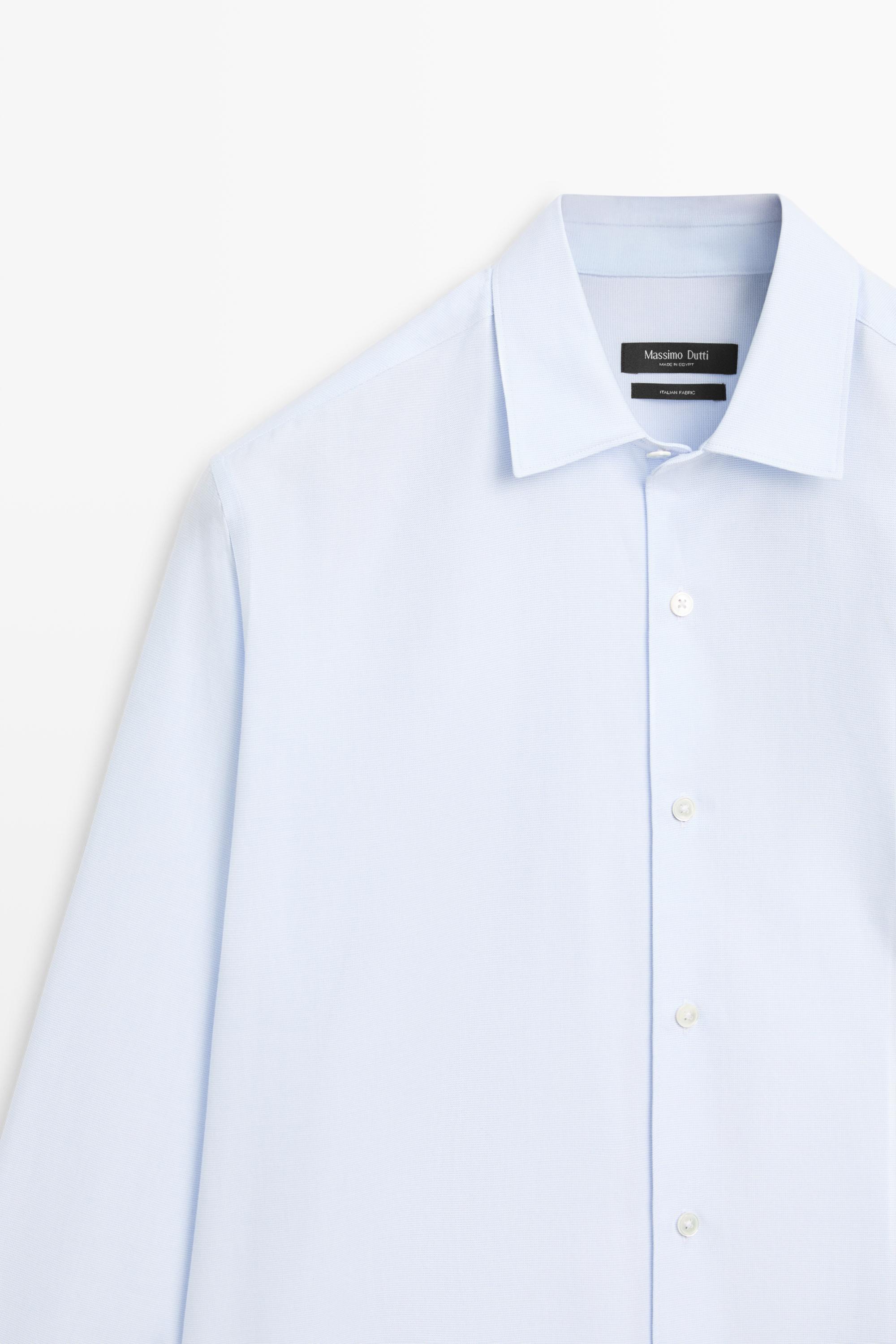 100% cotton regular fit shirt — Sky blue