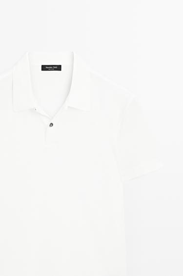 100% cotton short sleeve polo shirt — WHITE 4