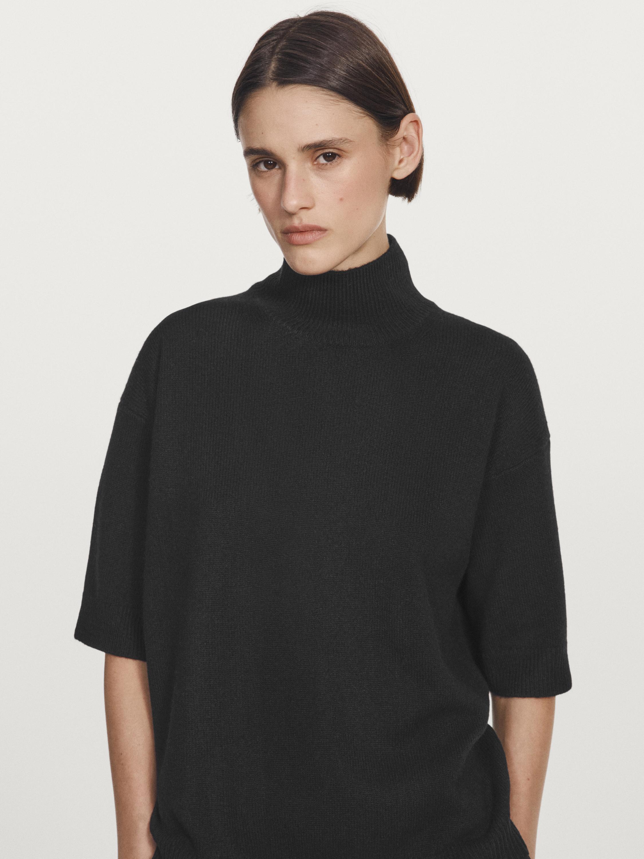 Jersey punto manga corta 100% lana