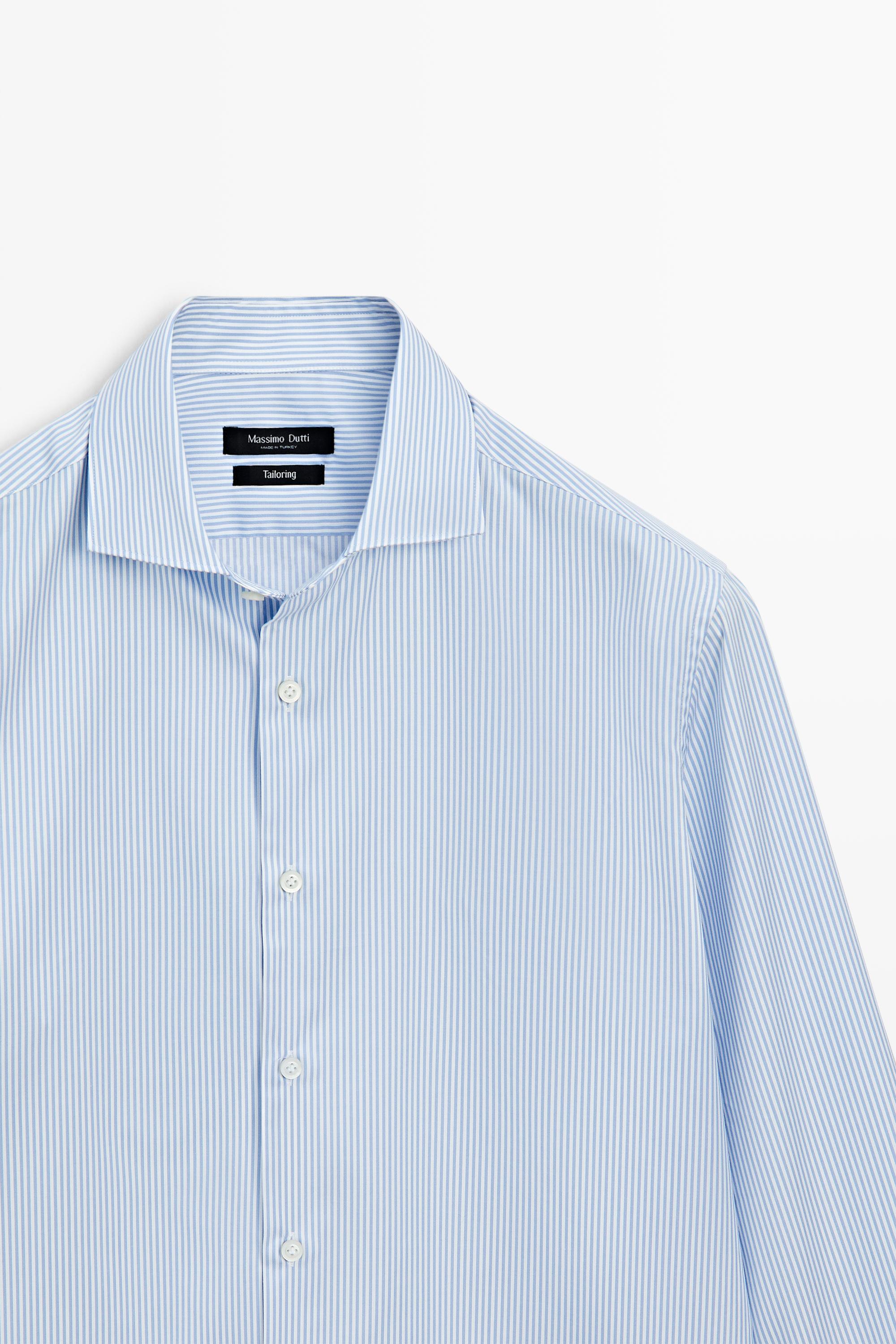 Slim fit striped tailored fit shirt — SKY BLUE