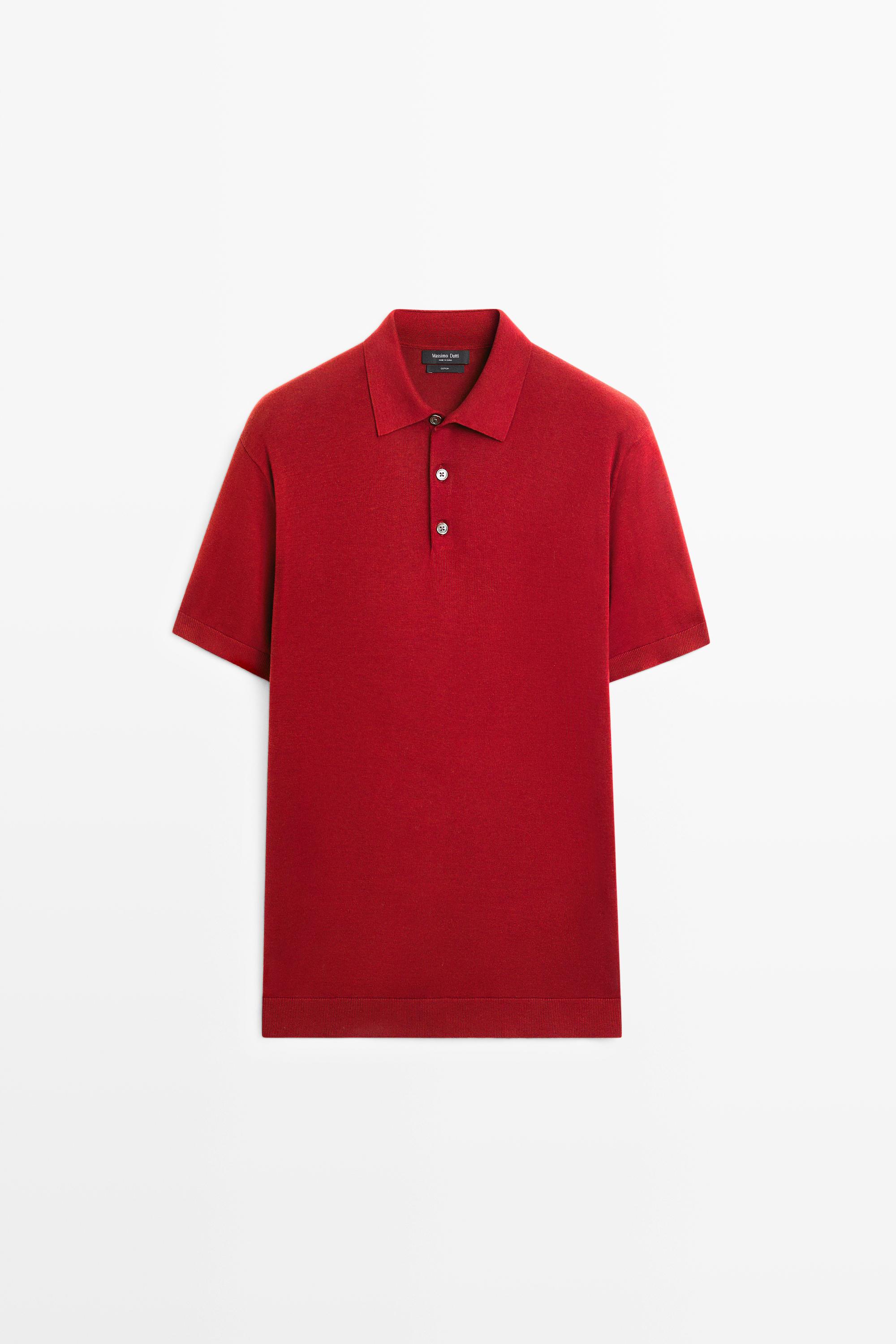 100% cotton knit polo sweater