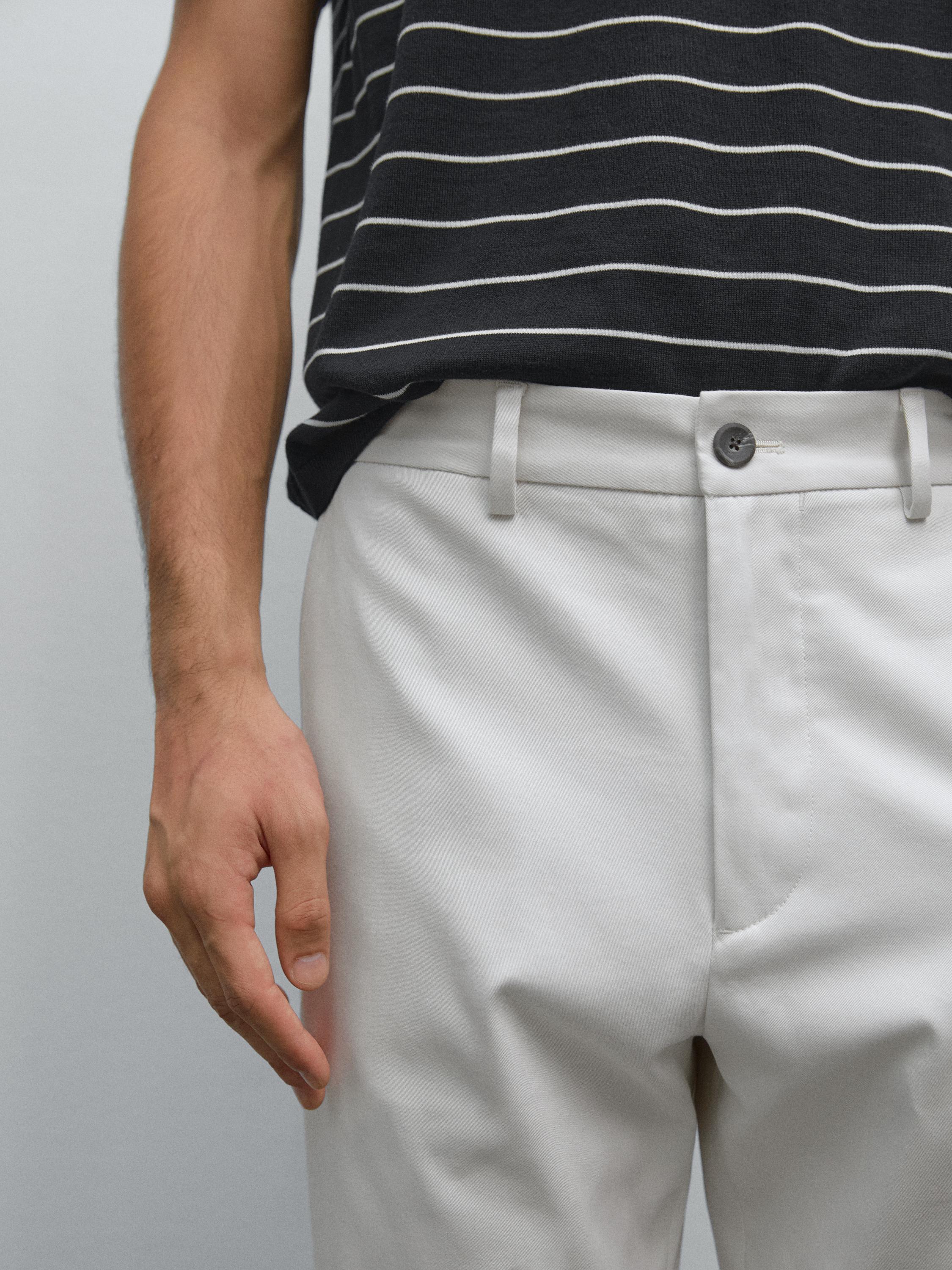 Cotton blend semi joggers