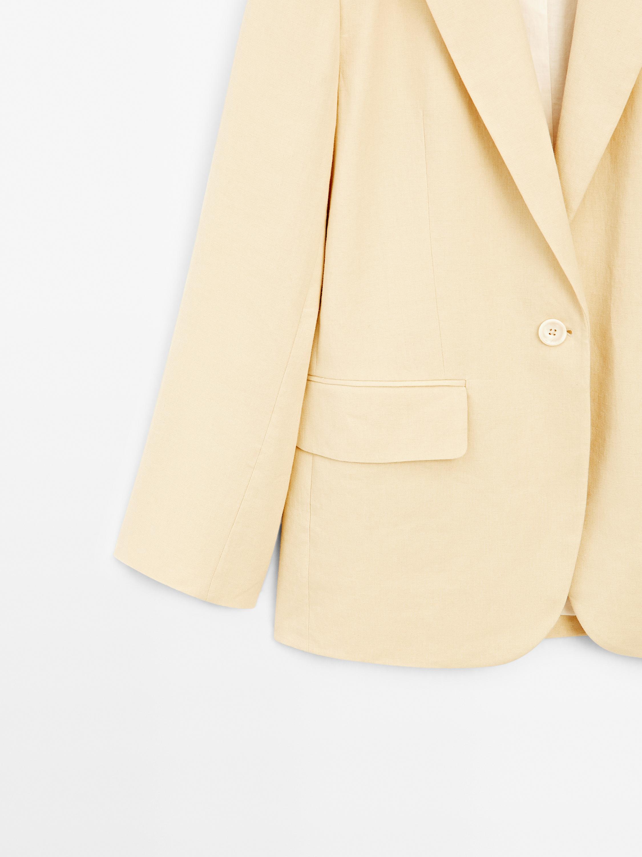 Blazer aus Leinenmischgewebe