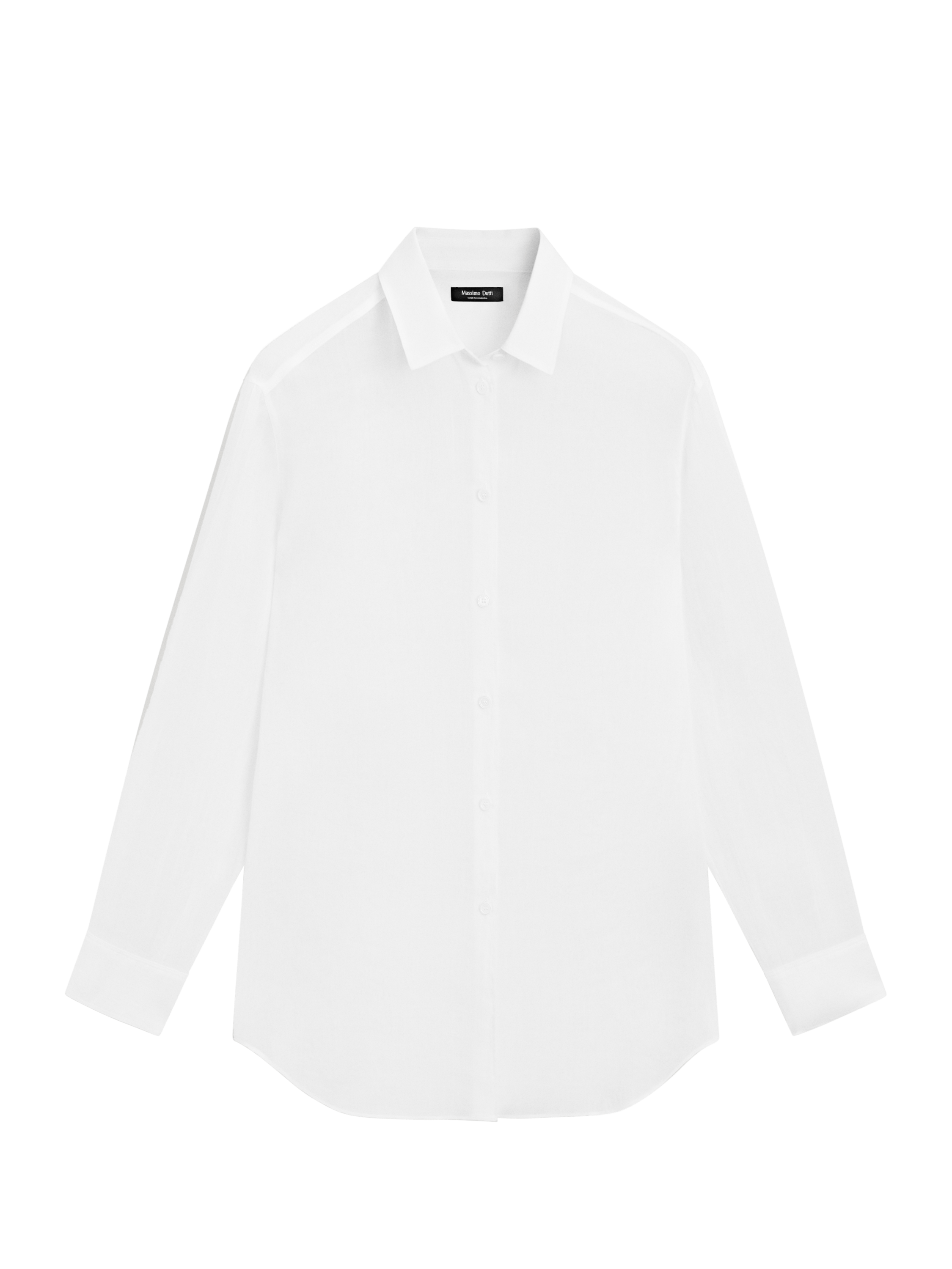 Massimo Dutti Yakalı dökümlü gömlek görsel 5