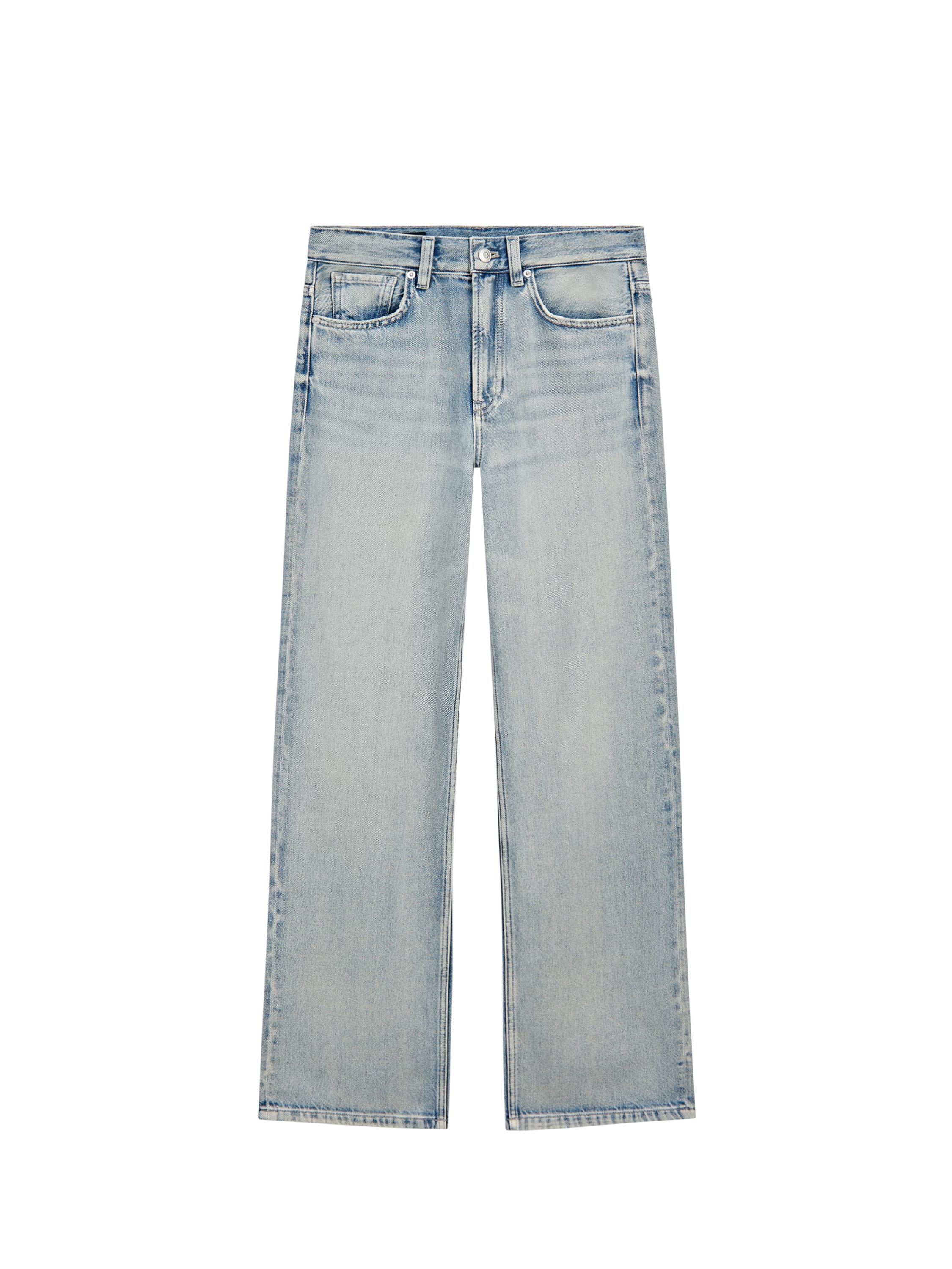 High-waist wide-leg jeans — Light Blue